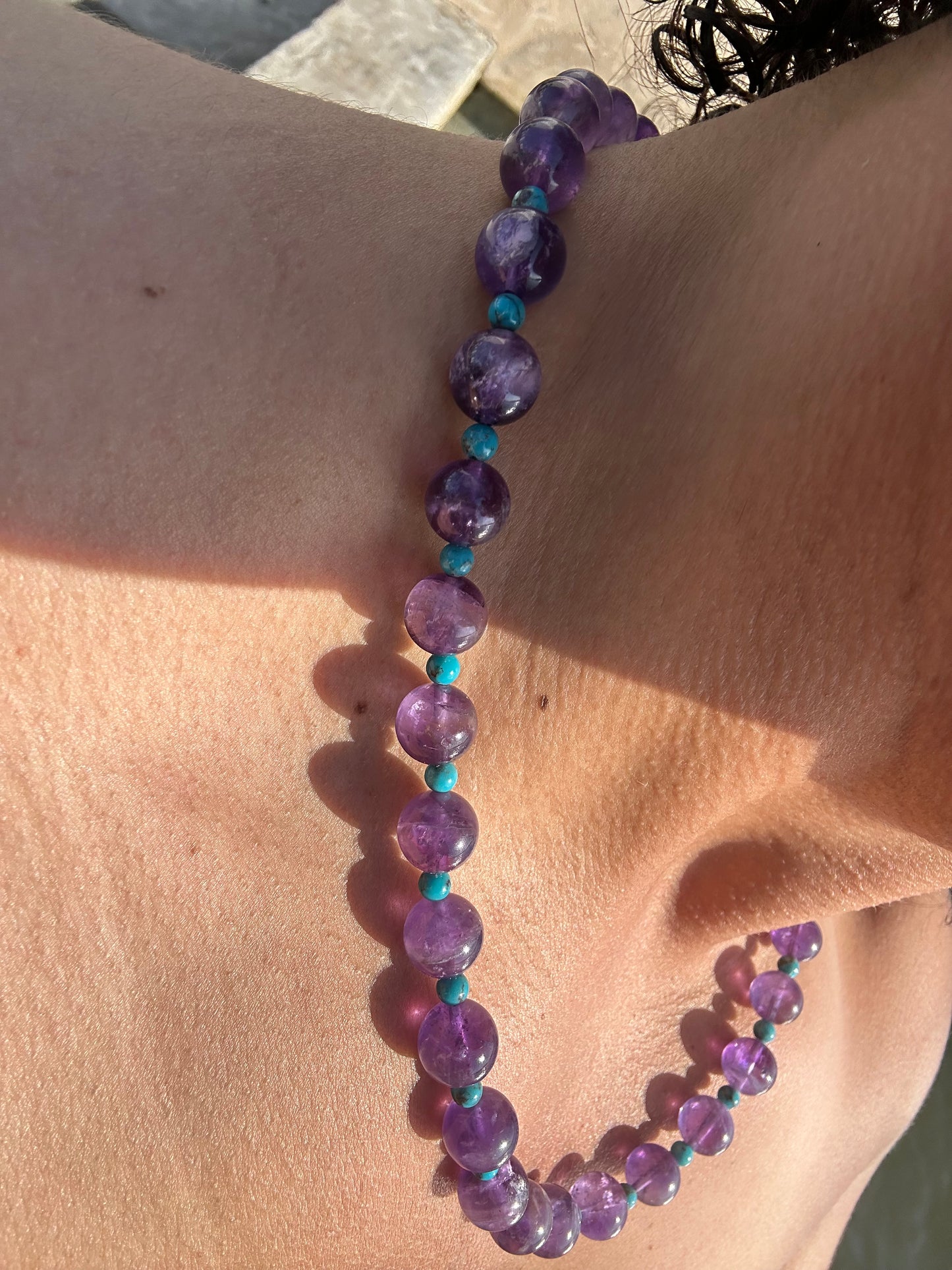 Luxury Amethyst-Turquoise Pure Gemstone Chain - World's Best Quality & Made To Last