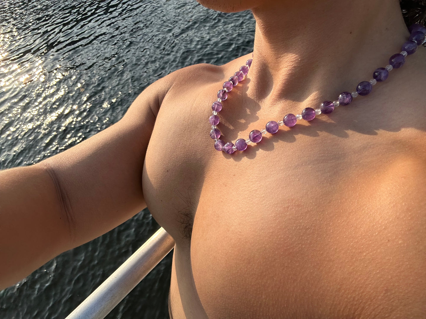 Luxury Amethyst-Moonstone Pure Gemstone Chain - World's Best Quality & Made To Last