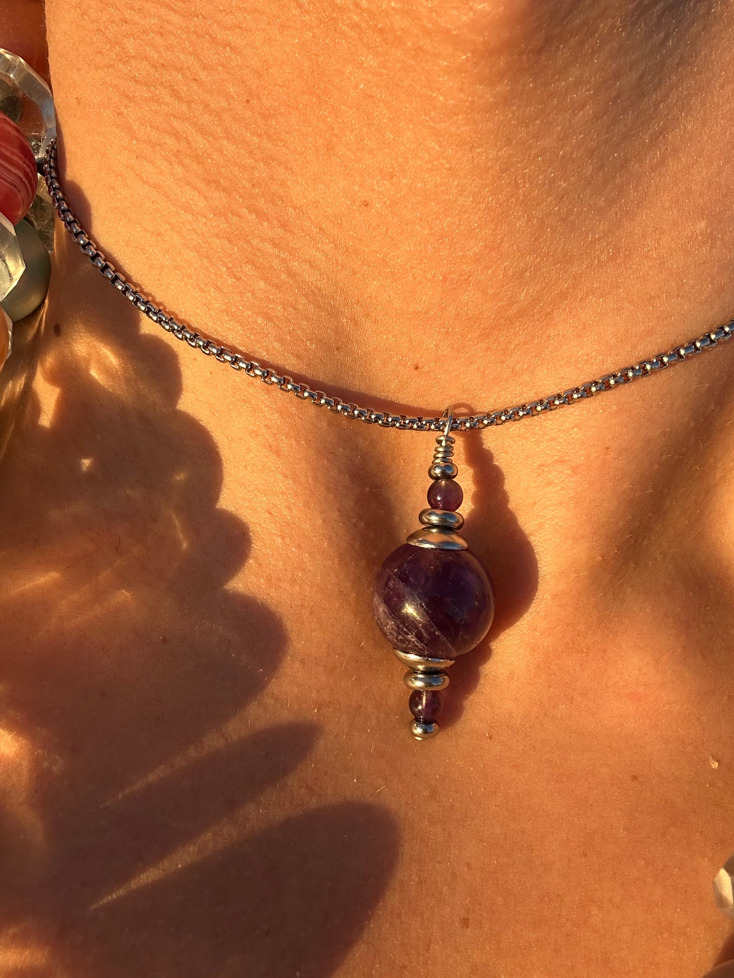 Luxury Amethyst Pendant Silver Steel Pendulum Design - World's Best Quality & Made To Last