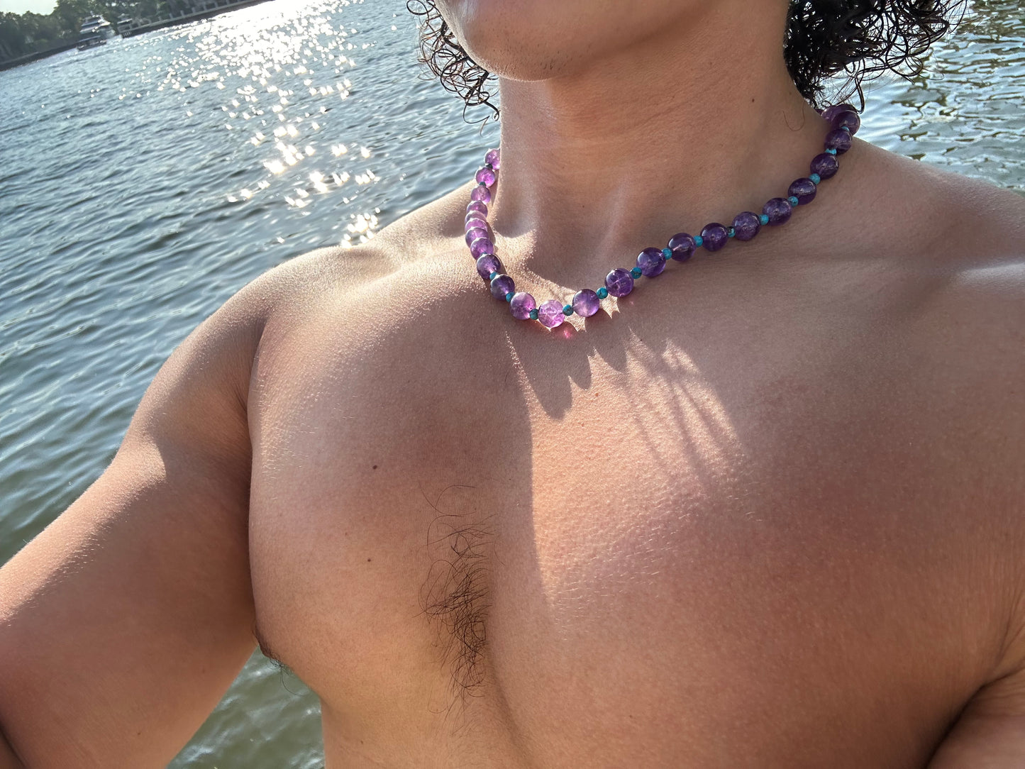 Luxury Amethyst-Turquoise Pure Gemstone Chain - World's Best Quality & Made To Last