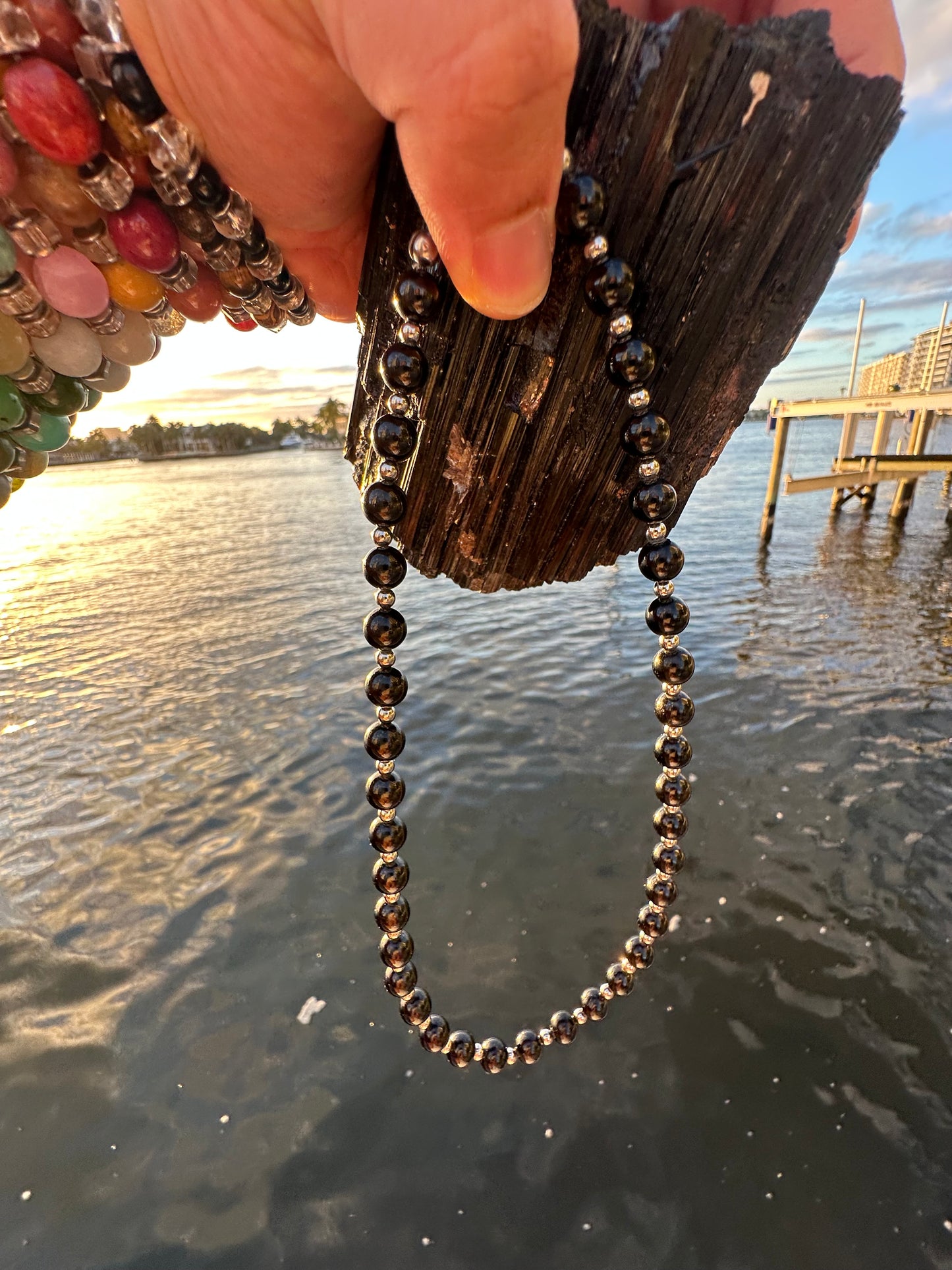 Black Tourmaline Protection Necklace - World's Best Quality & Made To Last (8MM)