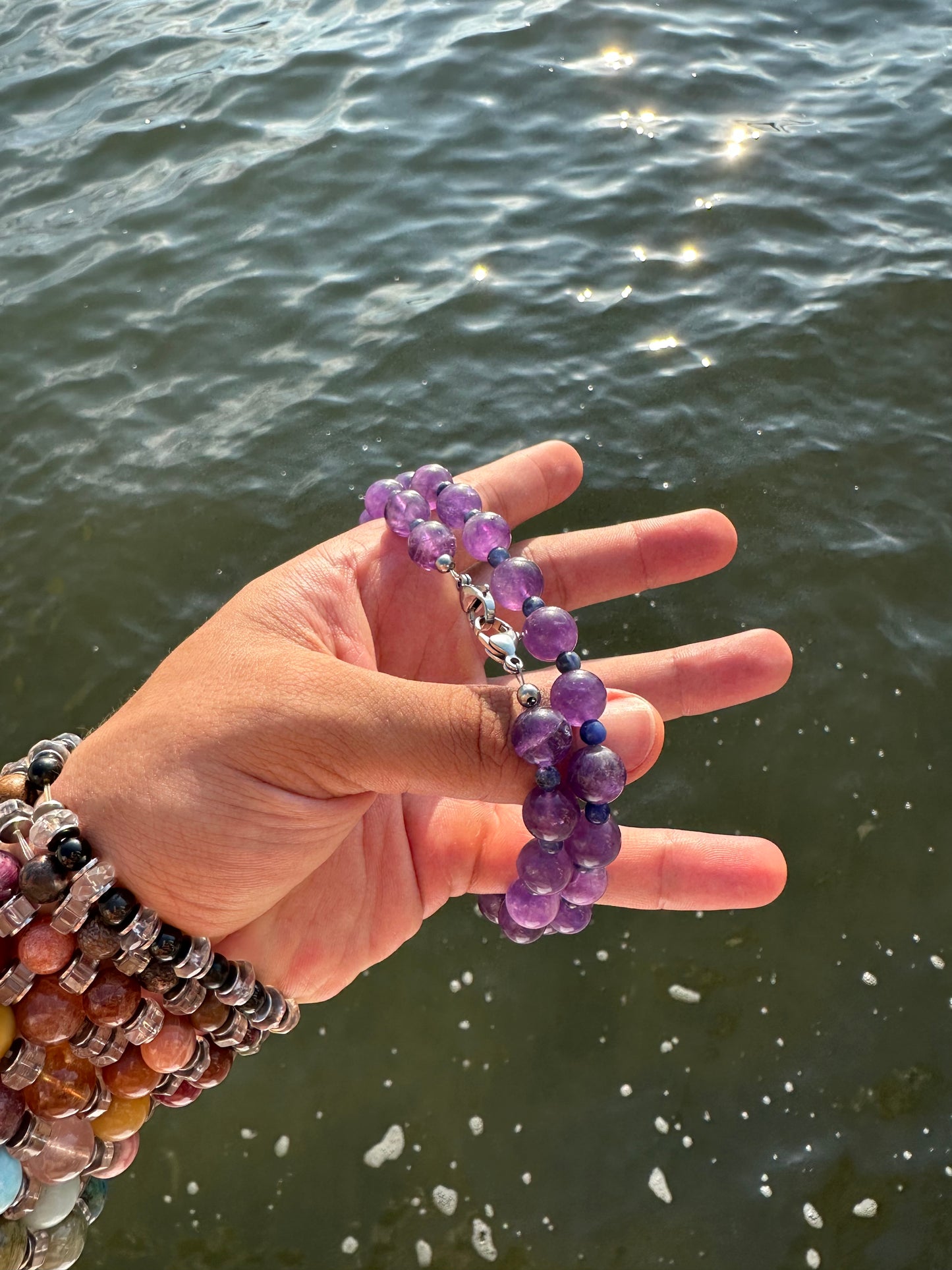 Luxury Amethyst-Sodalite Pure Gemstone Chain - World's Best Quality & Made To Last