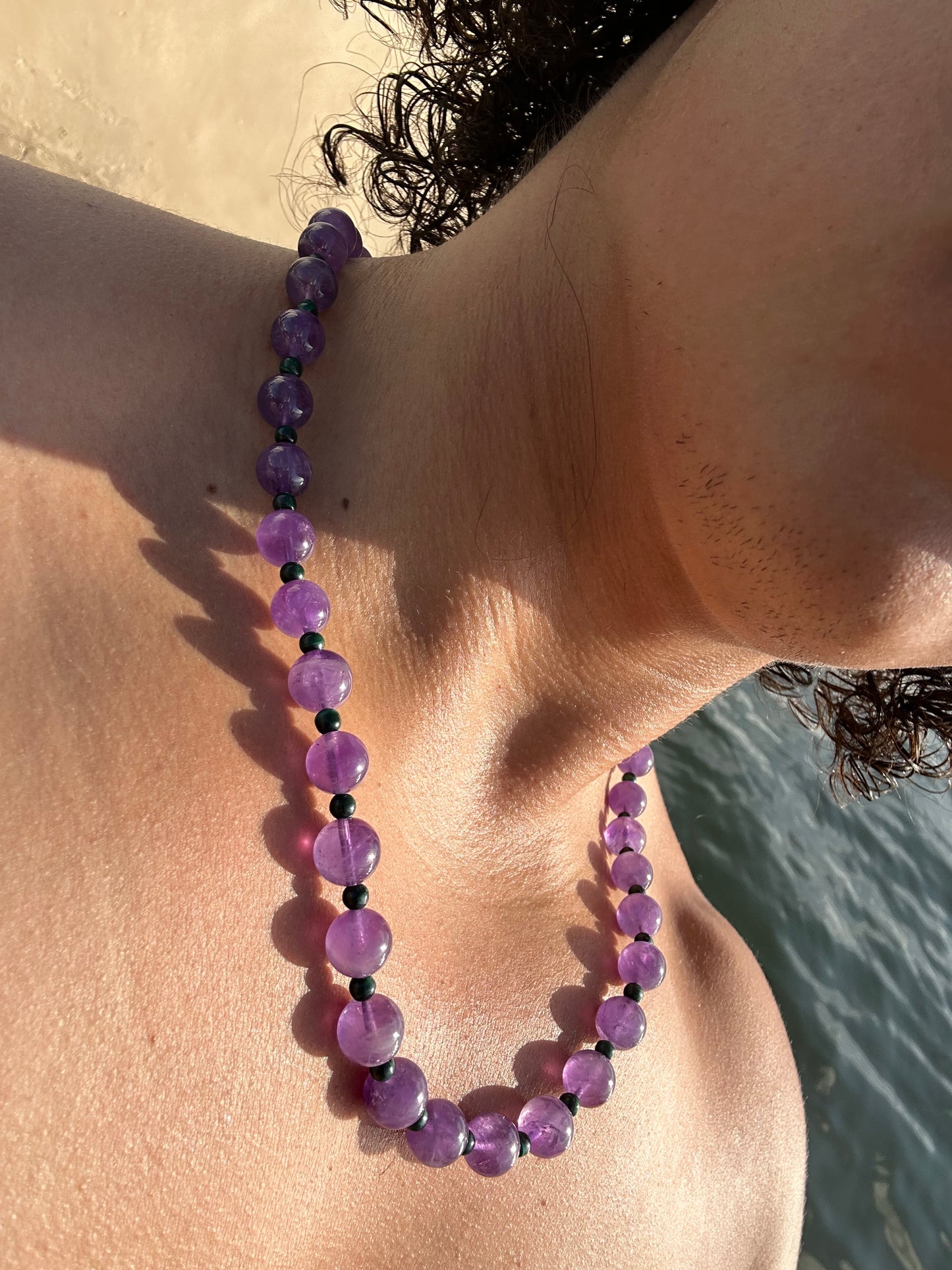 Luxury Amethyst-Malachite Pure Gemstone Chain - World's Best Quality & Made To Last