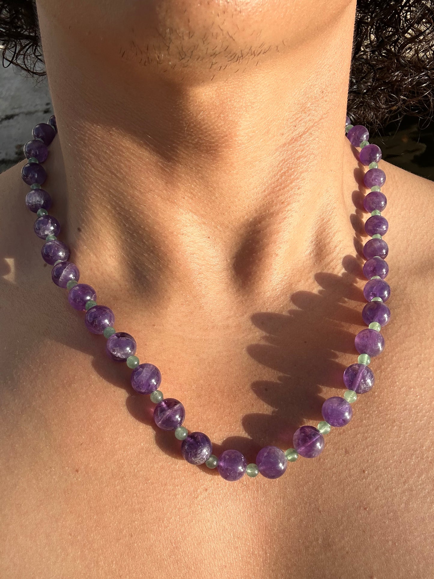 Luxury Amethyst-Green Aventurine Pure Gemstone Chain - World's Best Quality & Made To Last