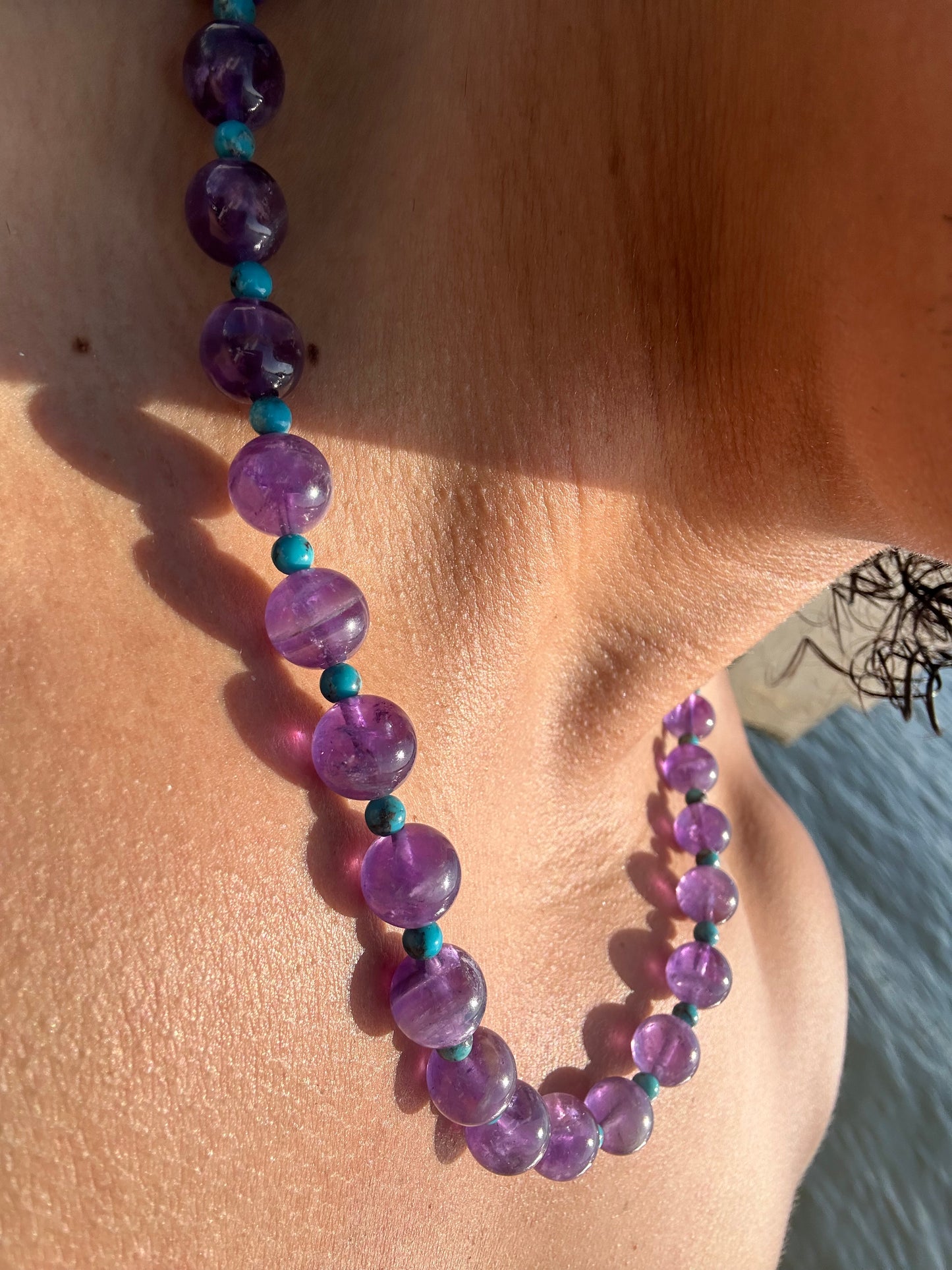 Luxury Amethyst-Turquoise Pure Gemstone Chain - World's Best Quality & Made To Last