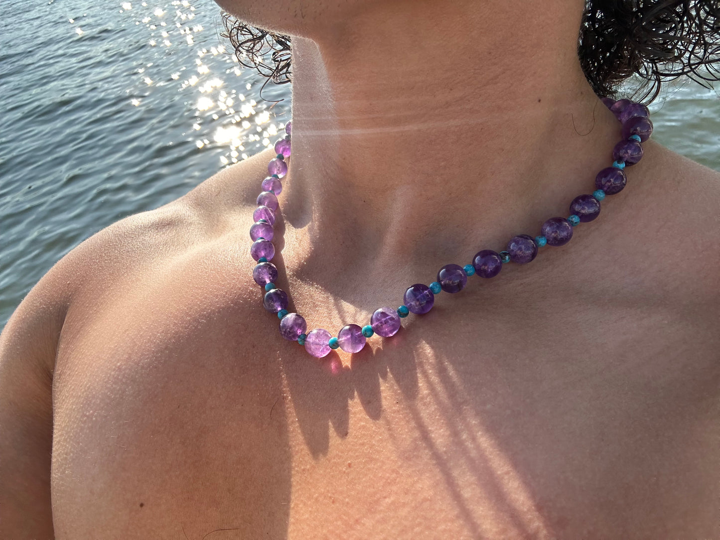 Luxury Amethyst-Turquoise Pure Gemstone Chain - World's Best Quality & Made To Last