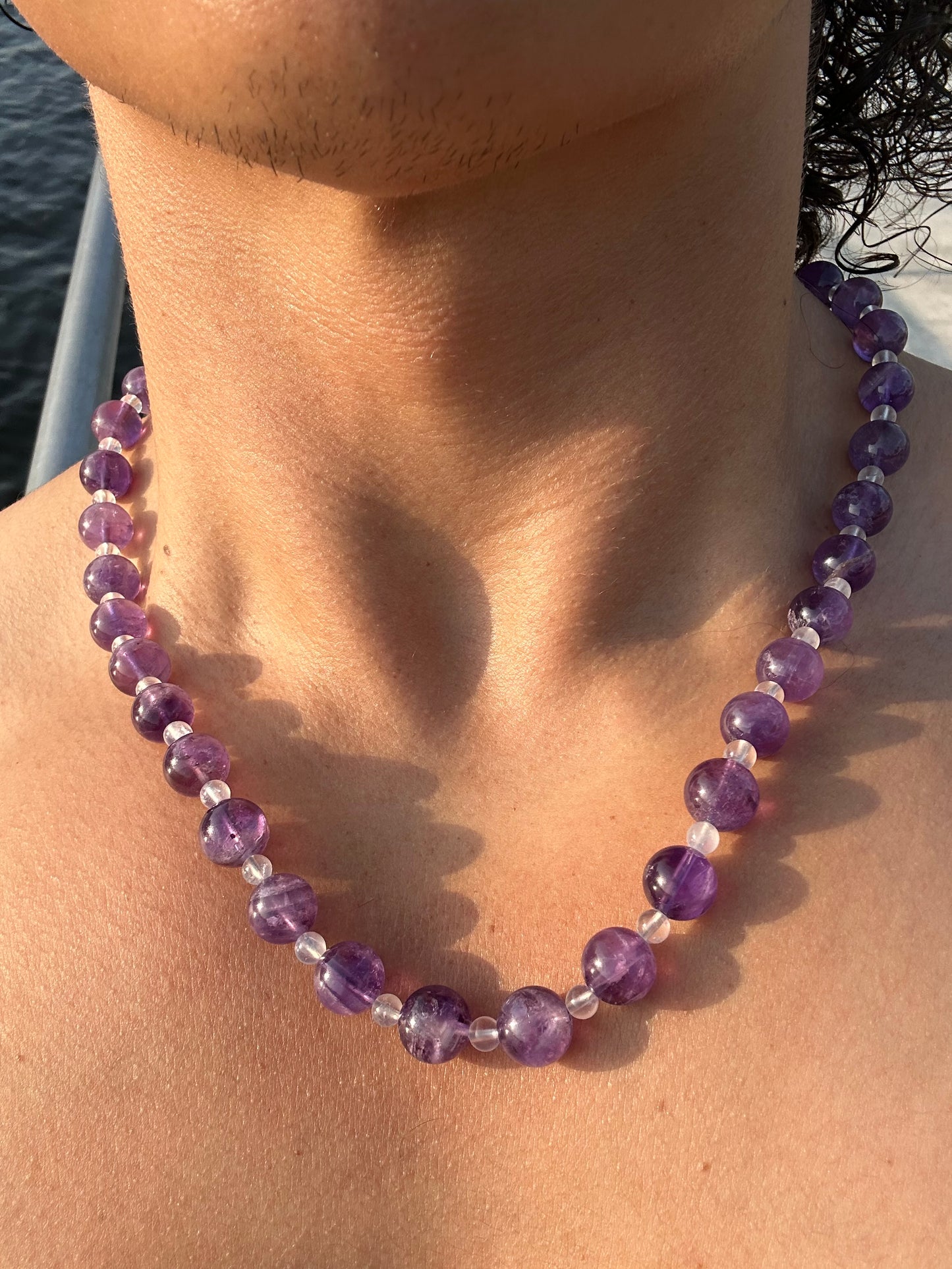 Luxury Amethyst-Moonstone Pure Gemstone Chain - World's Best Quality & Made To Last