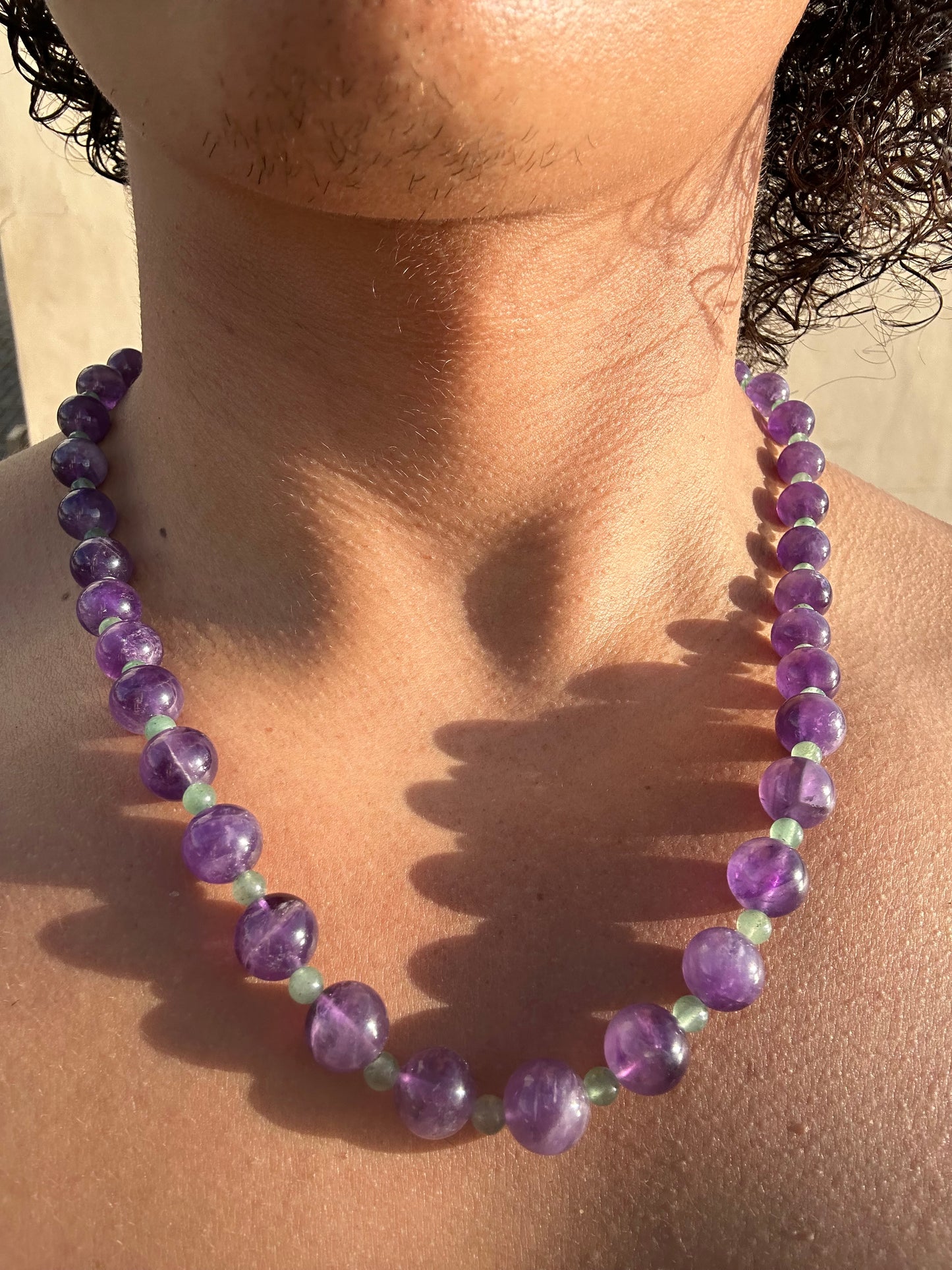 Luxury Amethyst-Green Aventurine Pure Gemstone Chain - World's Best Quality & Made To Last