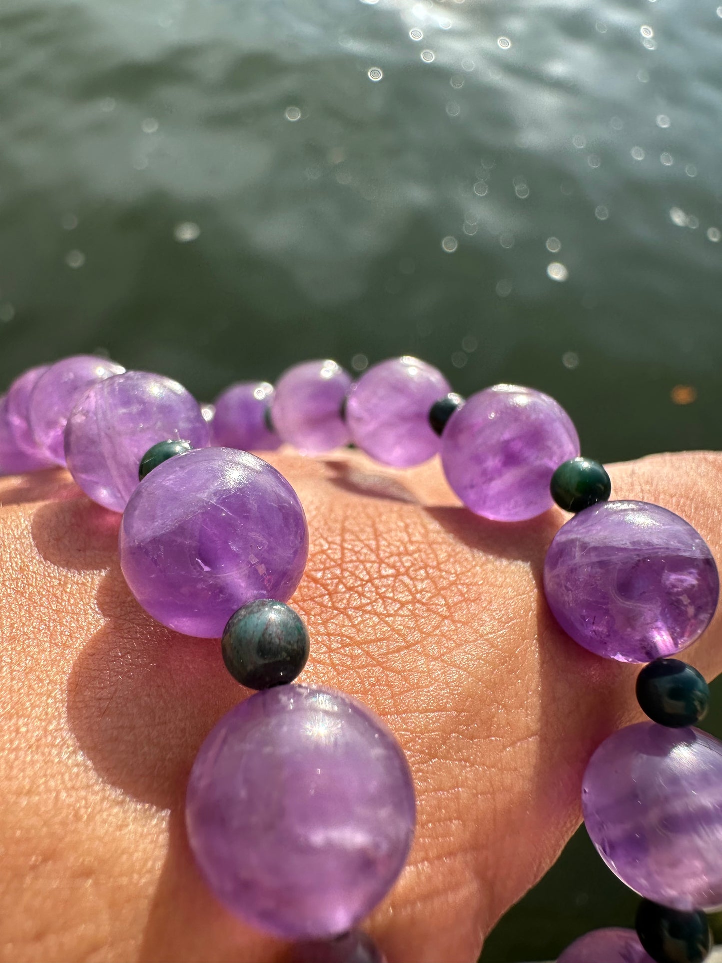 Luxury Amethyst-Bloodstone Pure Gemstone Chain - World's Best Quality & Made To Last