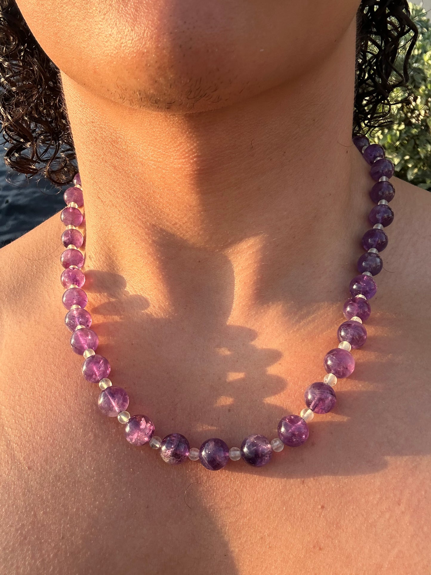 Luxury Amethyst-Prehnite Pure Gemstone Chain - World's Best Quality & Made To Last