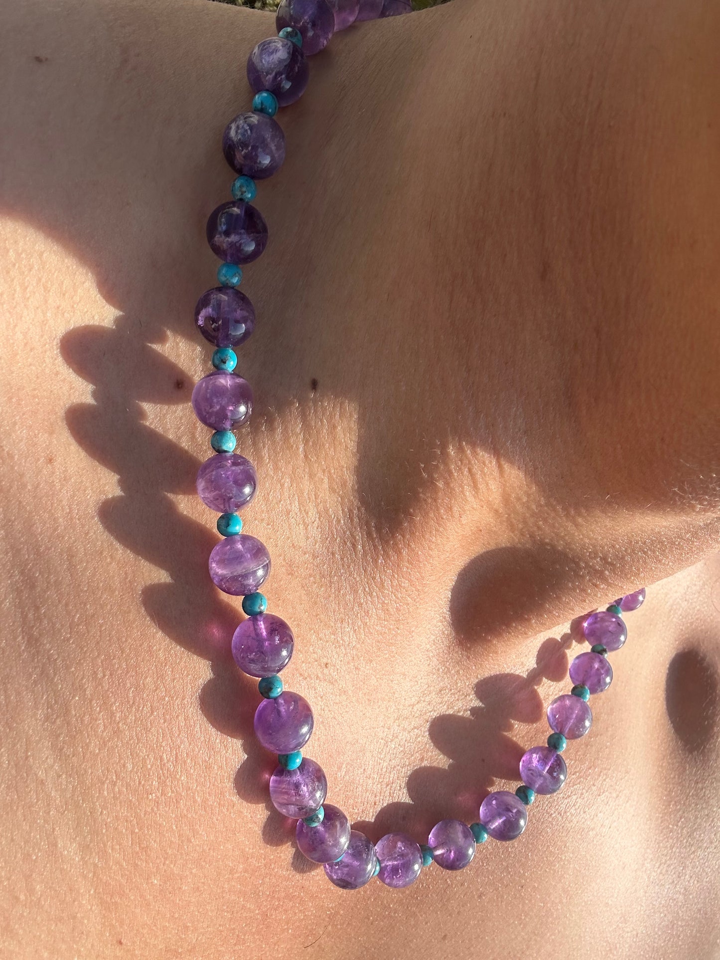 Luxury Amethyst-Turquoise Pure Gemstone Chain - World's Best Quality & Made To Last