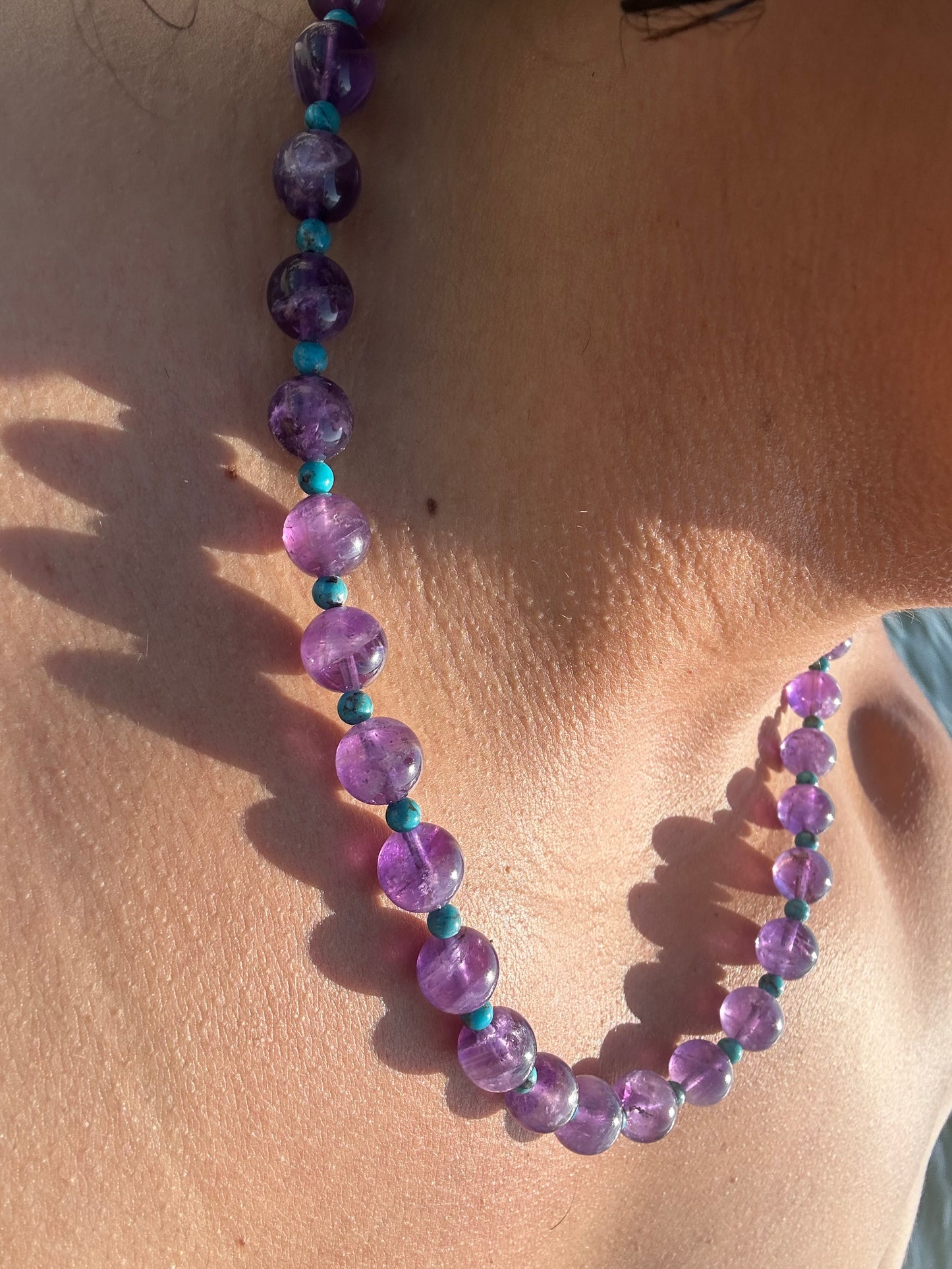 Luxury Amethyst-Turquoise Pure Gemstone Chain - World's Best Quality & Made To Last
