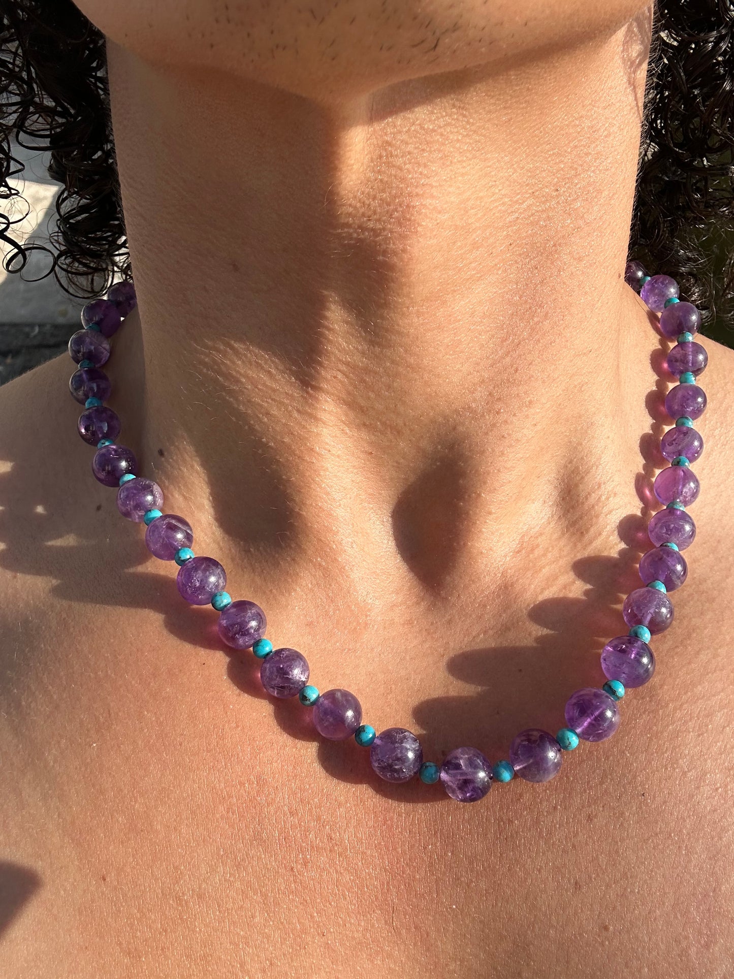 Luxury Amethyst-Turquoise Pure Gemstone Chain - World's Best Quality & Made To Last