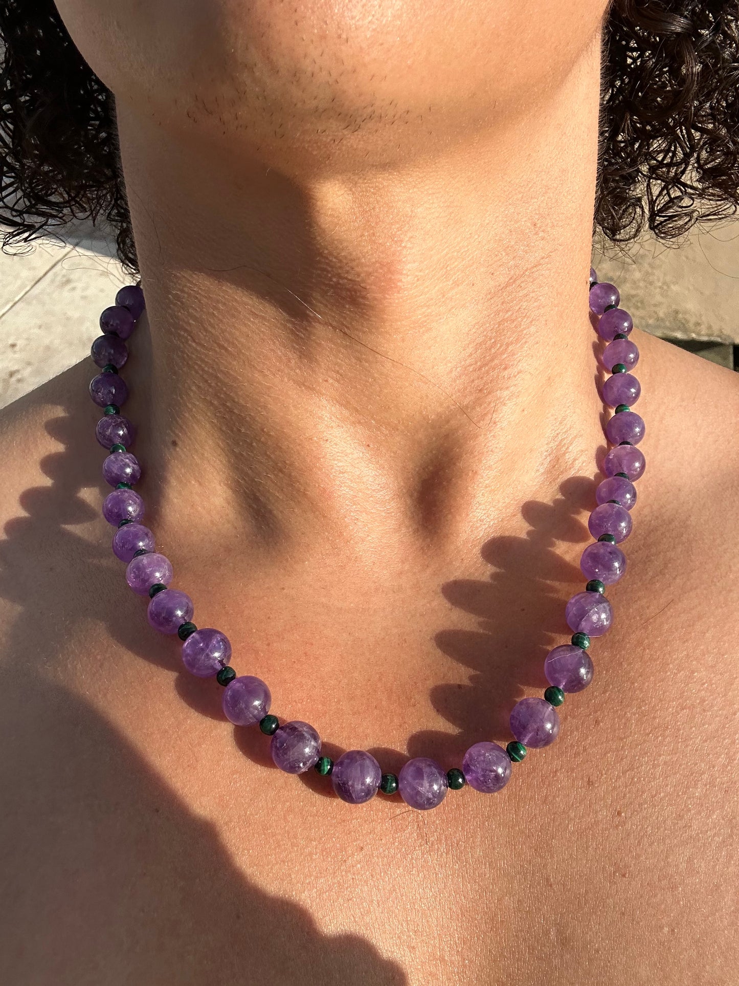 Luxury Amethyst-Malachite Pure Gemstone Chain - World's Best Quality & Made To Last