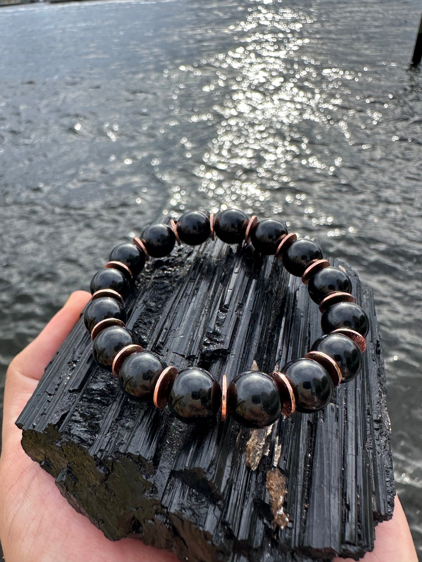Black Tourmaline Copper Protection Bracelet - World's Best Quality & Made To Last