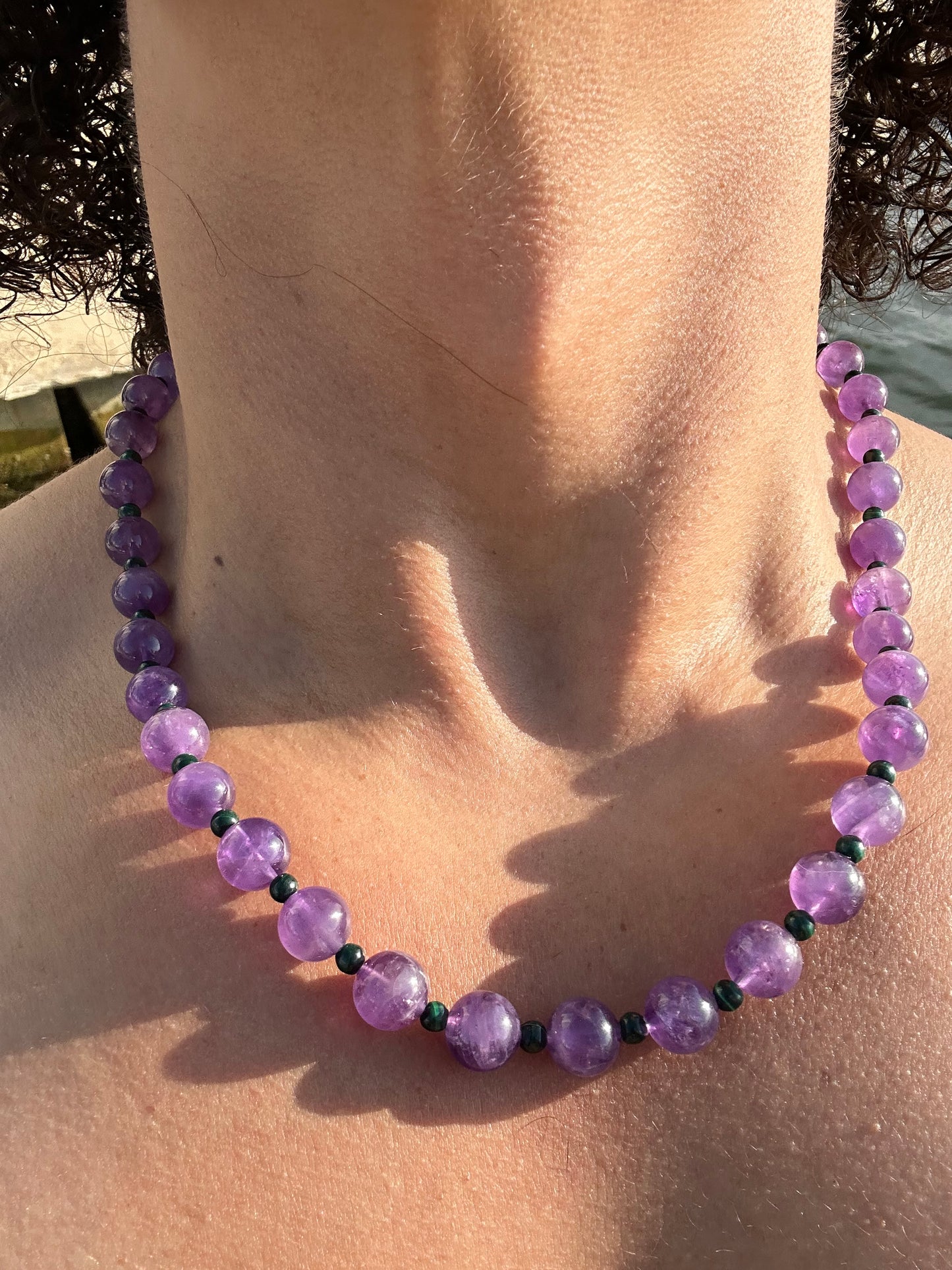 Luxury Amethyst-Malachite Pure Gemstone Chain - World's Best Quality & Made To Last