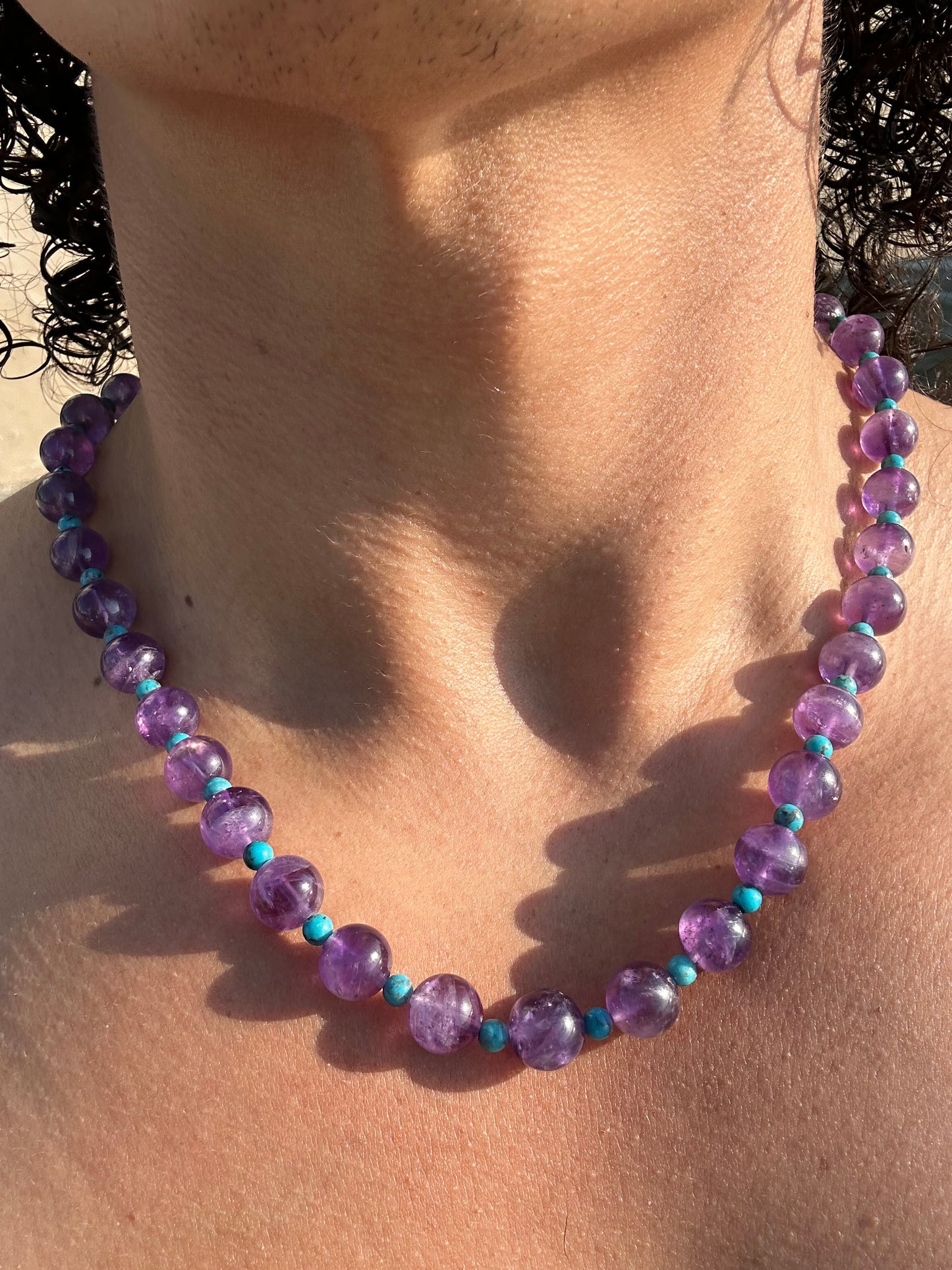 Luxury Amethyst-Turquoise Pure Gemstone Chain - World's Best Quality & Made To Last