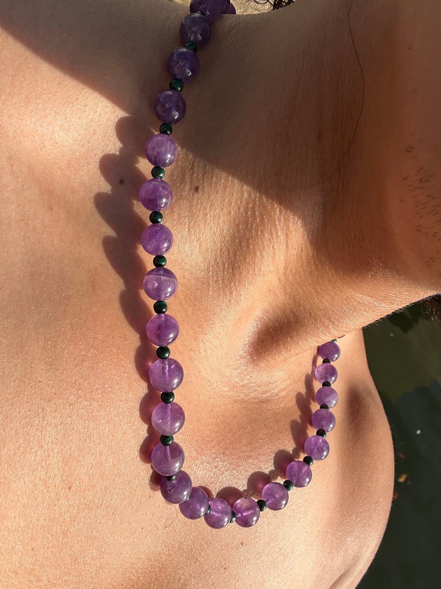 Luxury Amethyst-Malachite Pure Gemstone Chain - World's Best Quality & Made To Last