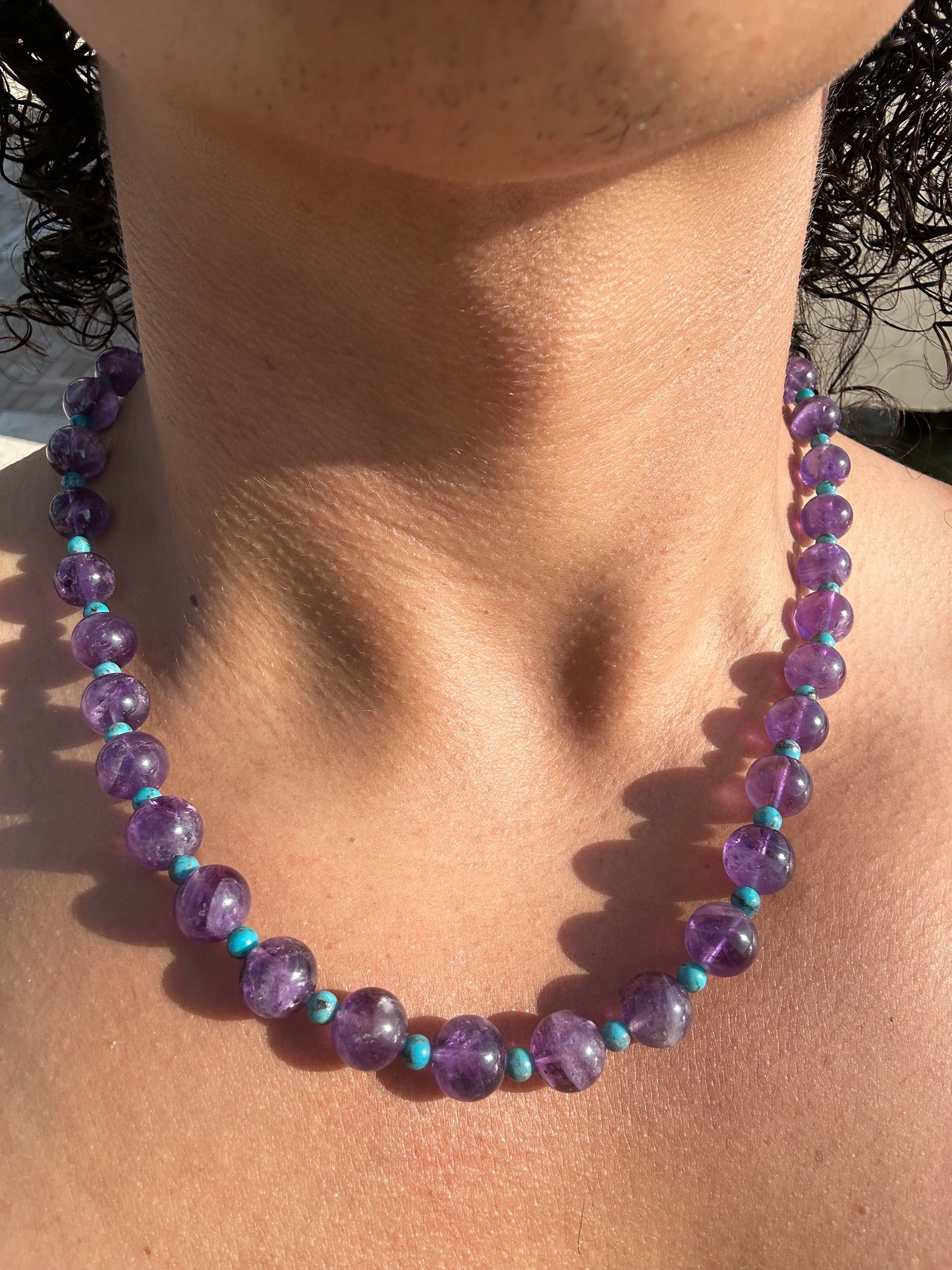 Luxury Amethyst-Turquoise Pure Gemstone Chain - World's Best Quality & Made To Last