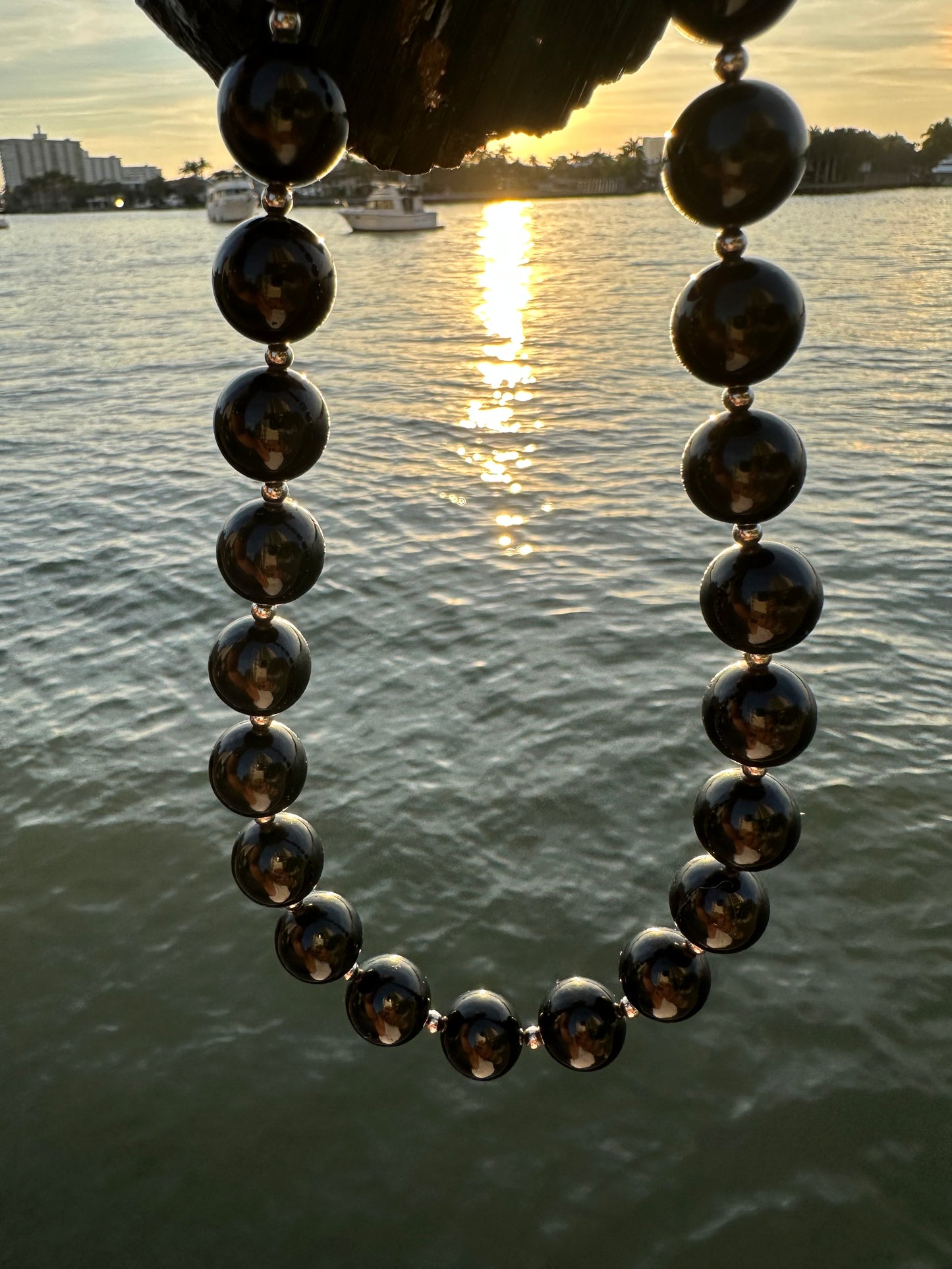Black Tourmaline Protection Necklace - World's Best Quality & Made To Last (16MM)