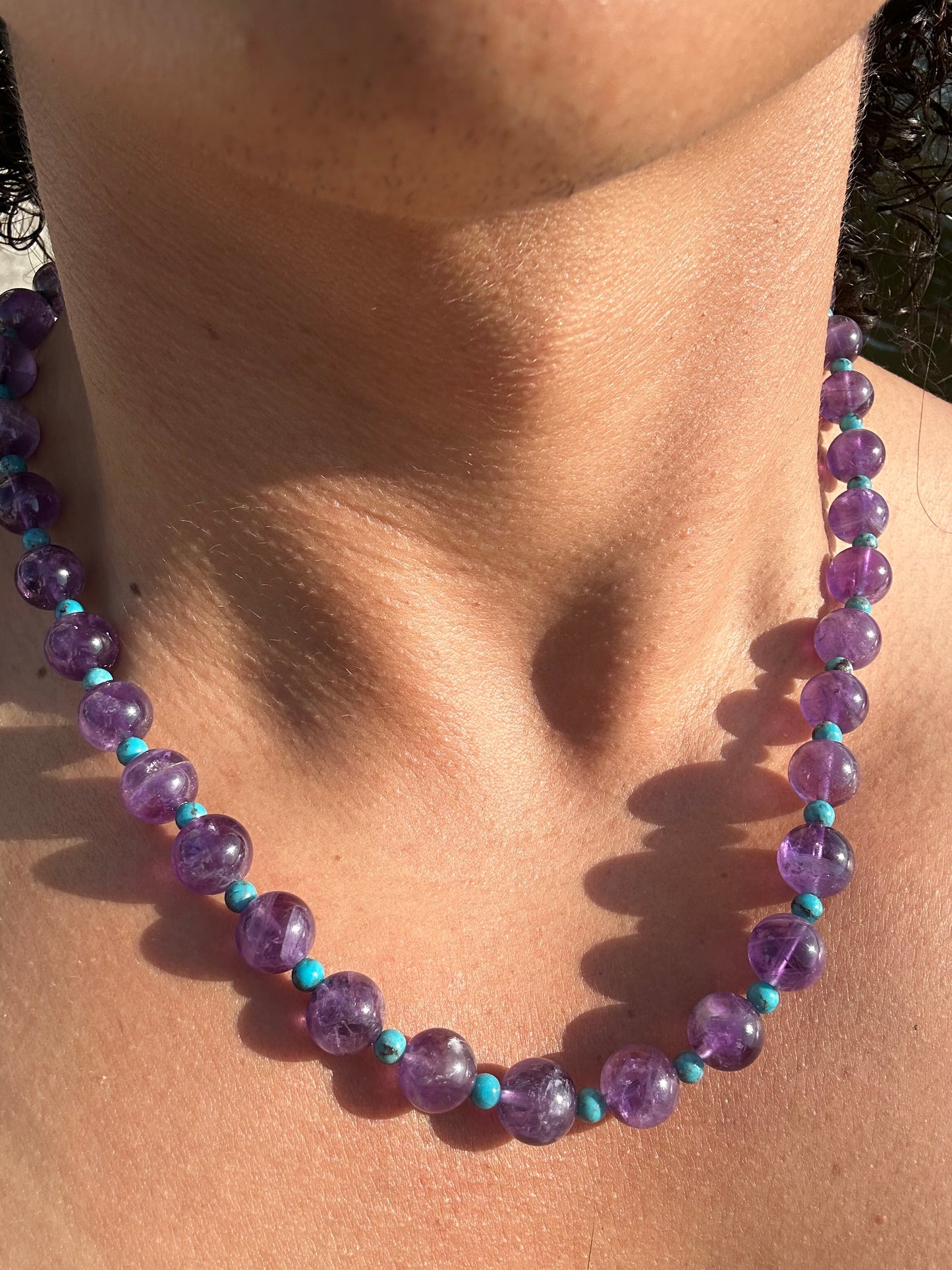 Luxury Amethyst-Turquoise Pure Gemstone Chain - World's Best Quality & Made To Last