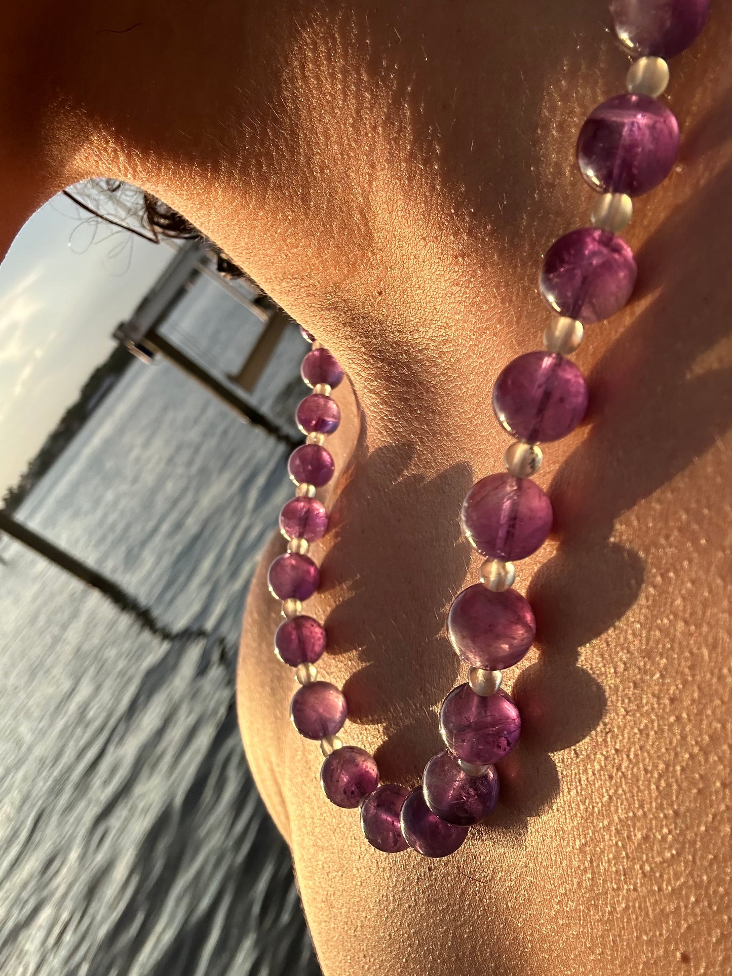 Luxury Amethyst-Prehnite Pure Gemstone Chain - World's Best Quality & Made To Last