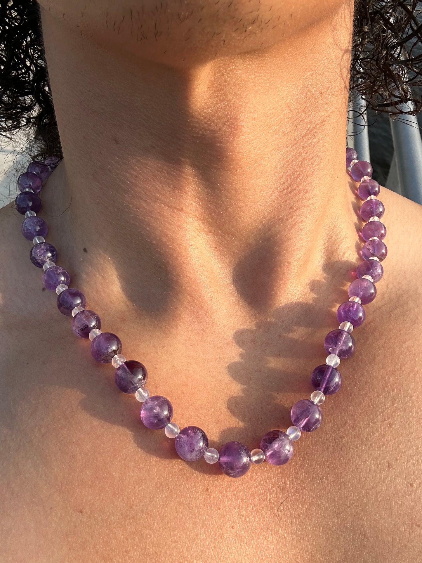 Luxury Amethyst-Moonstone Pure Gemstone Chain - World's Best Quality & Made To Last