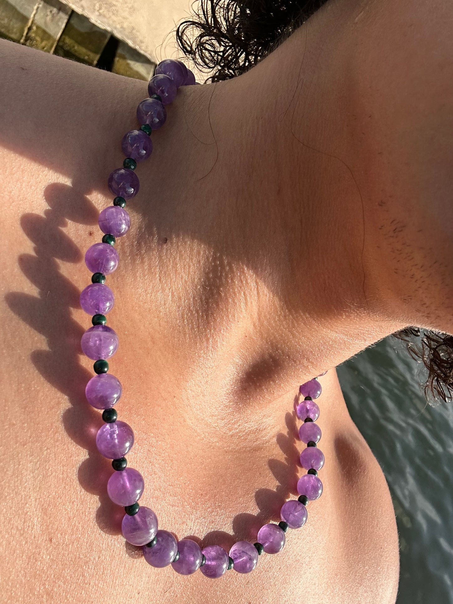 Luxury Amethyst-Malachite Pure Gemstone Chain - World's Best Quality & Made To Last
