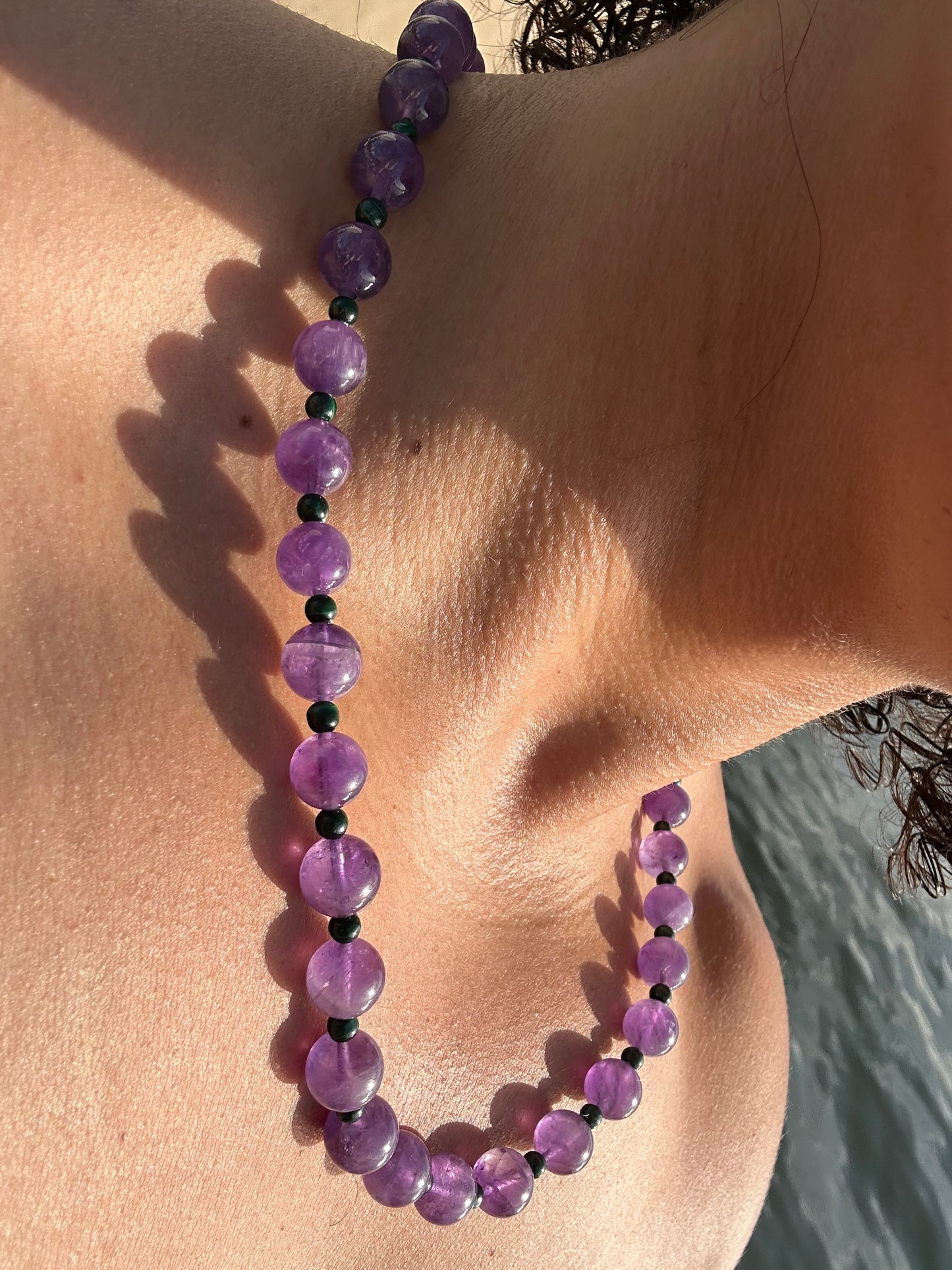 Luxury Amethyst-Malachite Pure Gemstone Chain - World's Best Quality & Made To Last