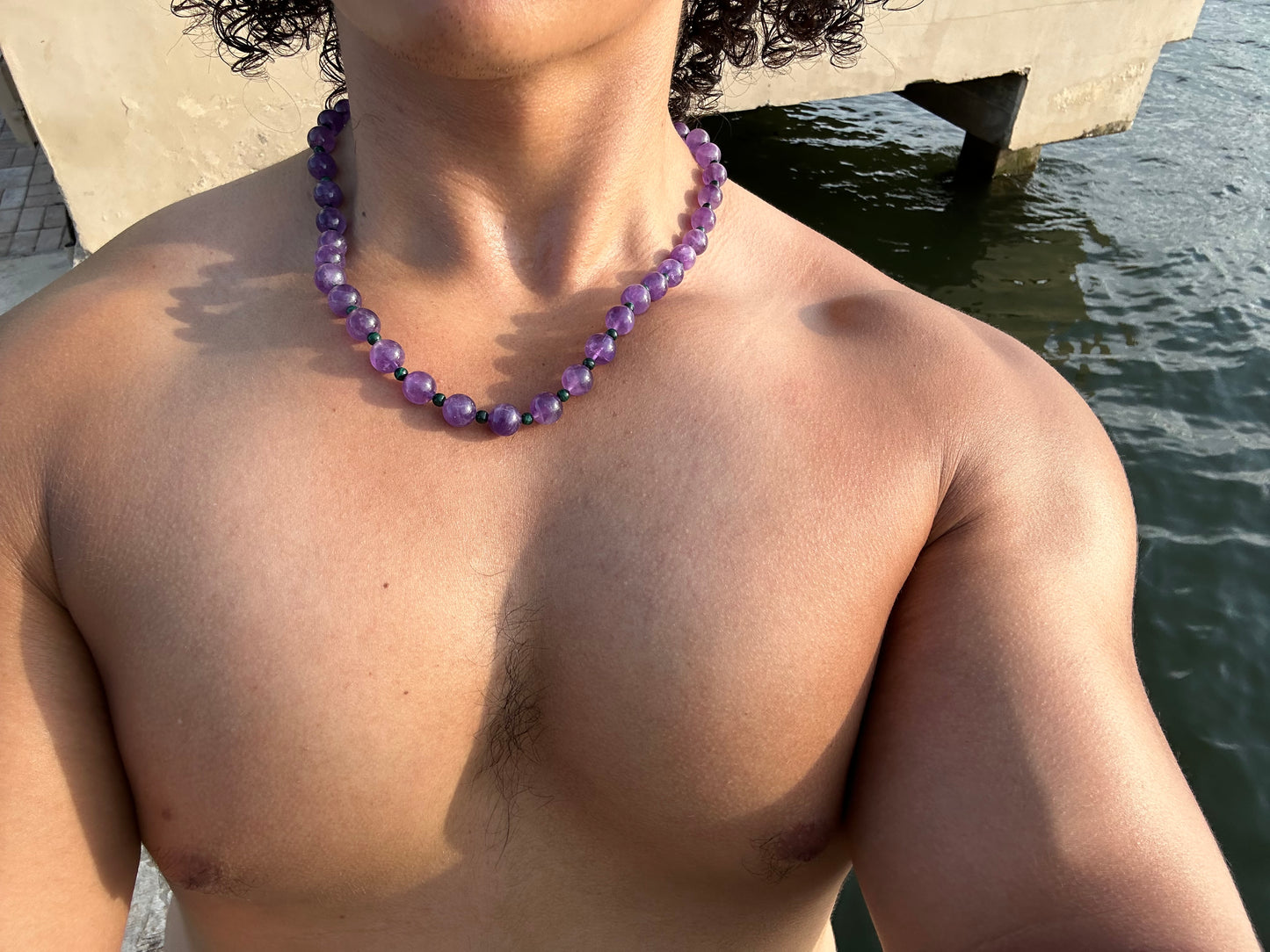 Luxury Amethyst-Malachite Pure Gemstone Chain - World's Best Quality & Made To Last