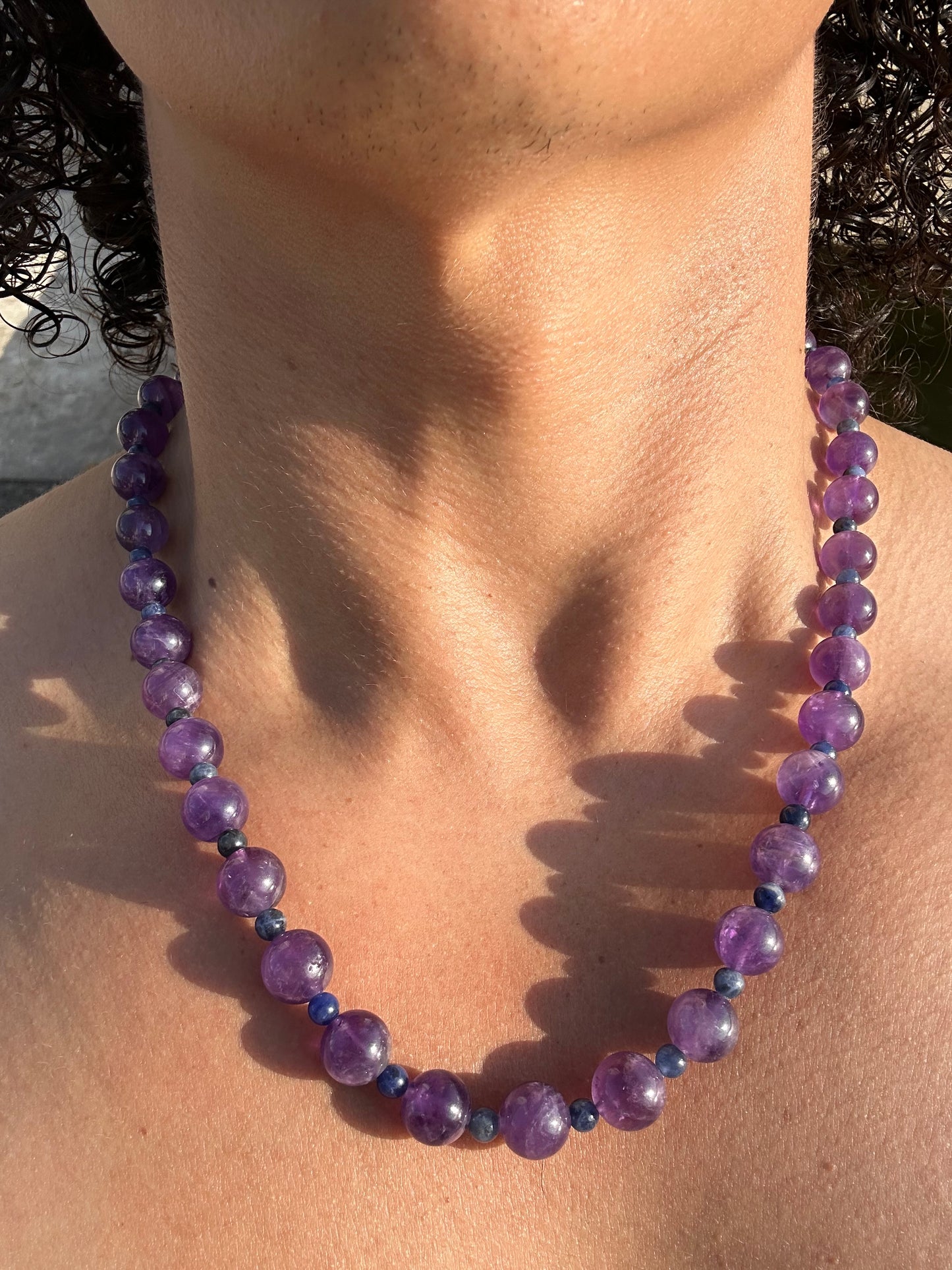 Luxury Amethyst-Sodalite Pure Gemstone Chain - World's Best Quality & Made To Last