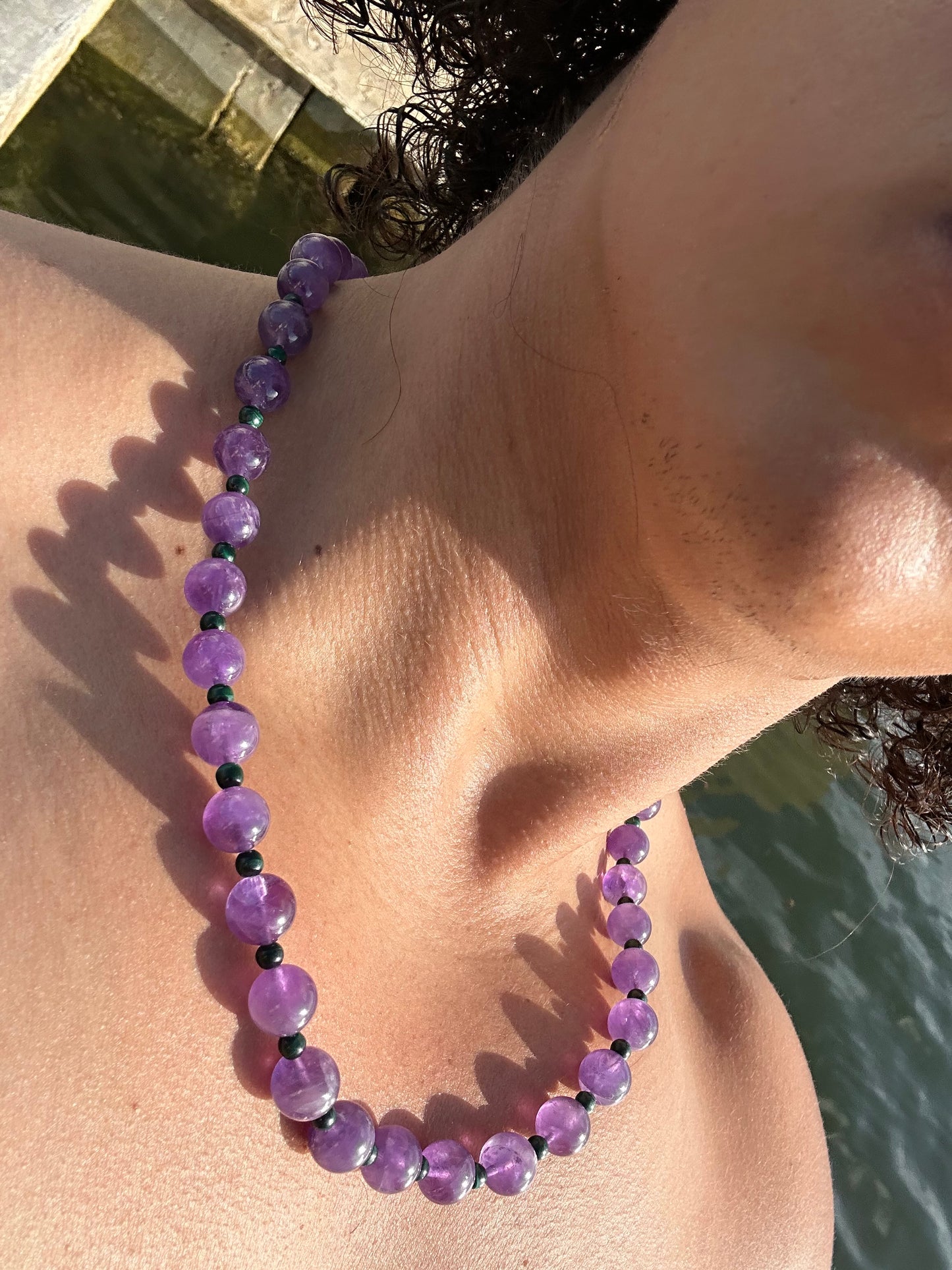 Luxury Amethyst-Malachite Pure Gemstone Chain - World's Best Quality & Made To Last