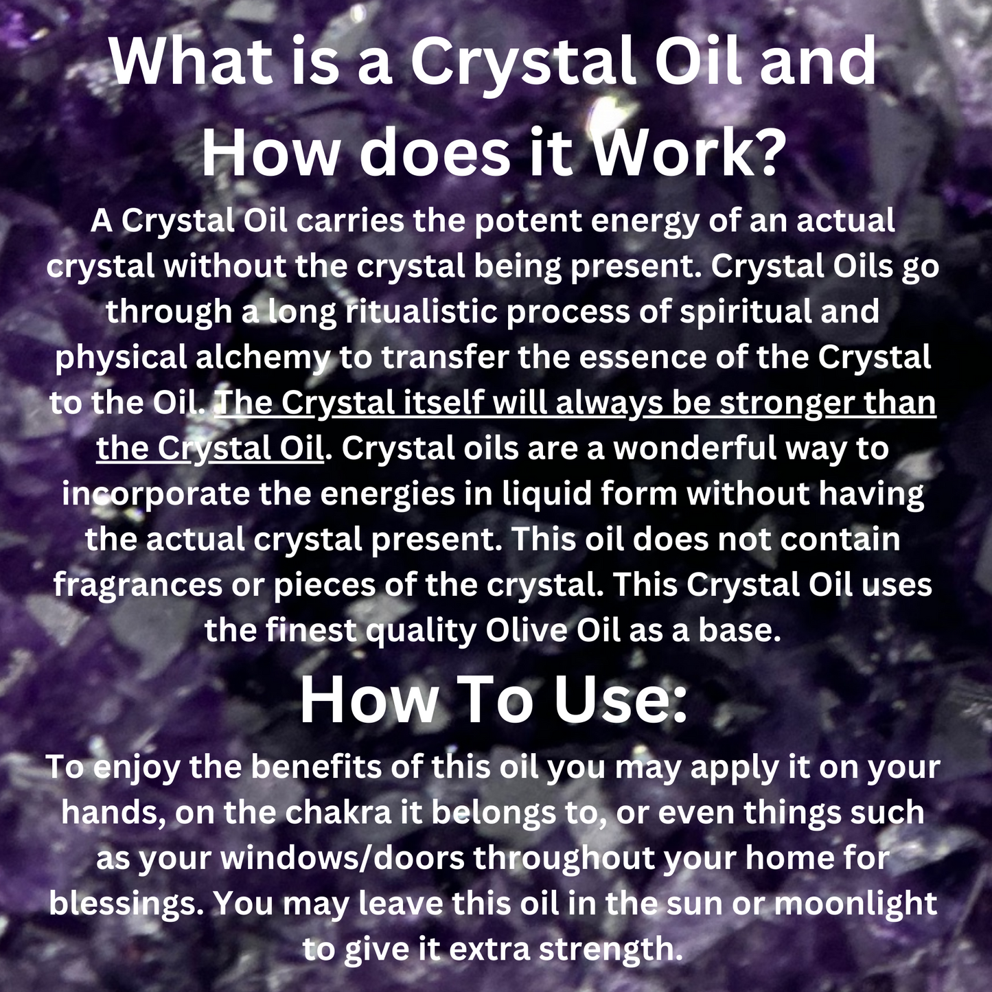 Dark Amethyst Crystal Oil