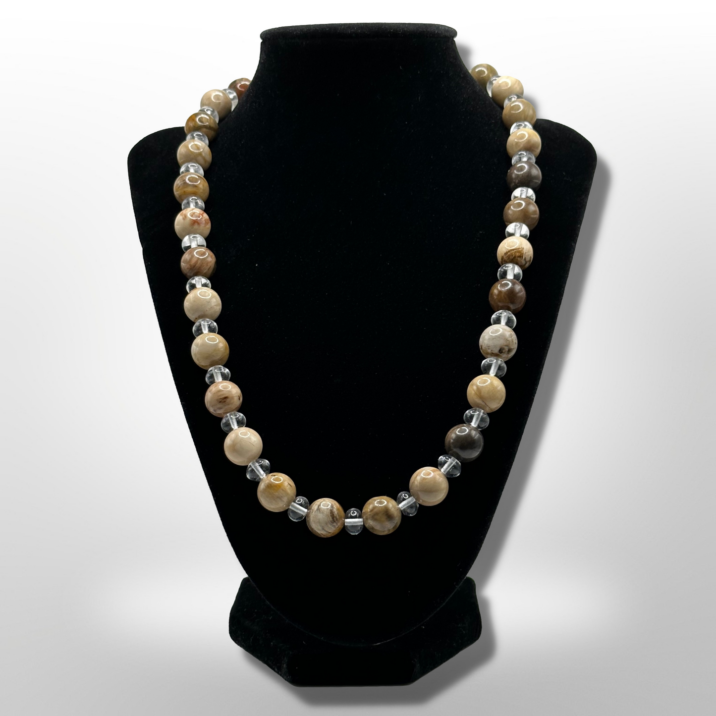 Embrace Nature: Petrified Wood Amplified Necklace