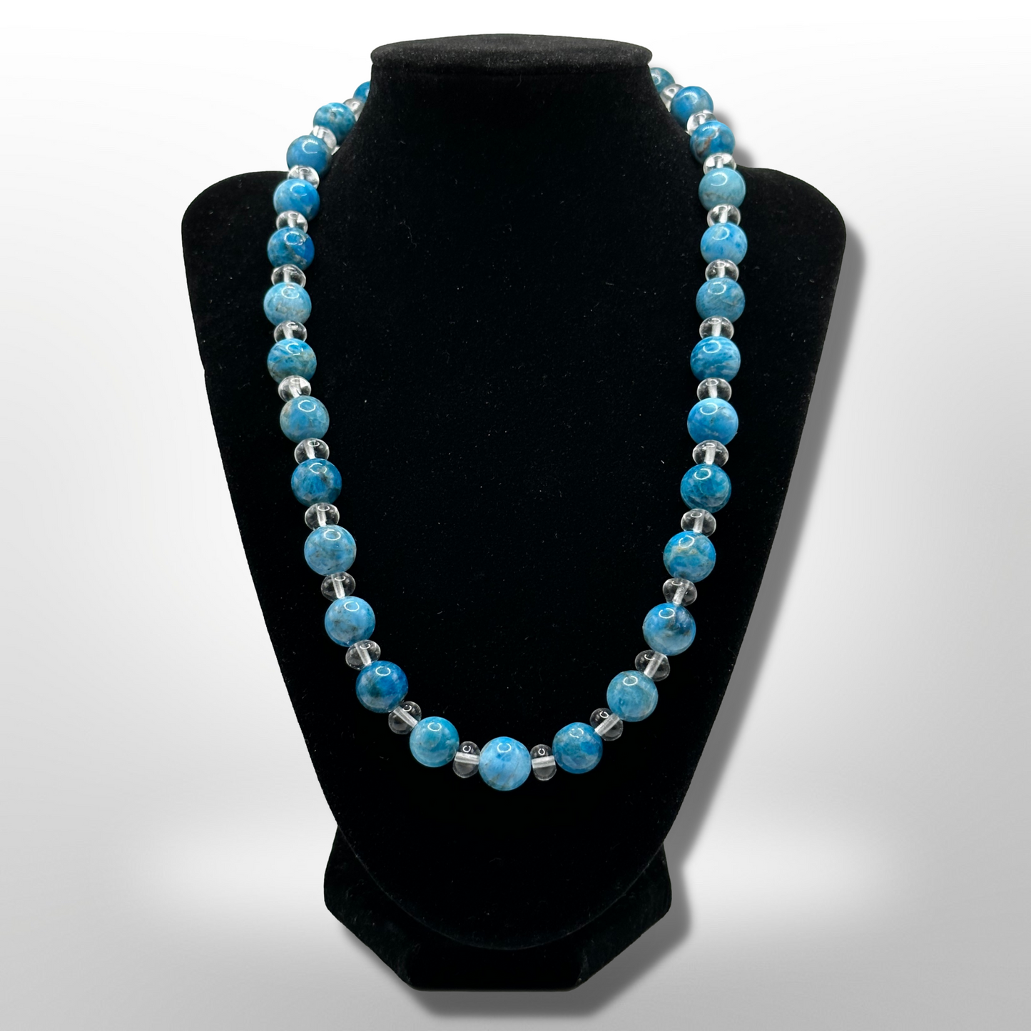 Enhance Gifts: Amplified Sky Blue Apatite Necklace