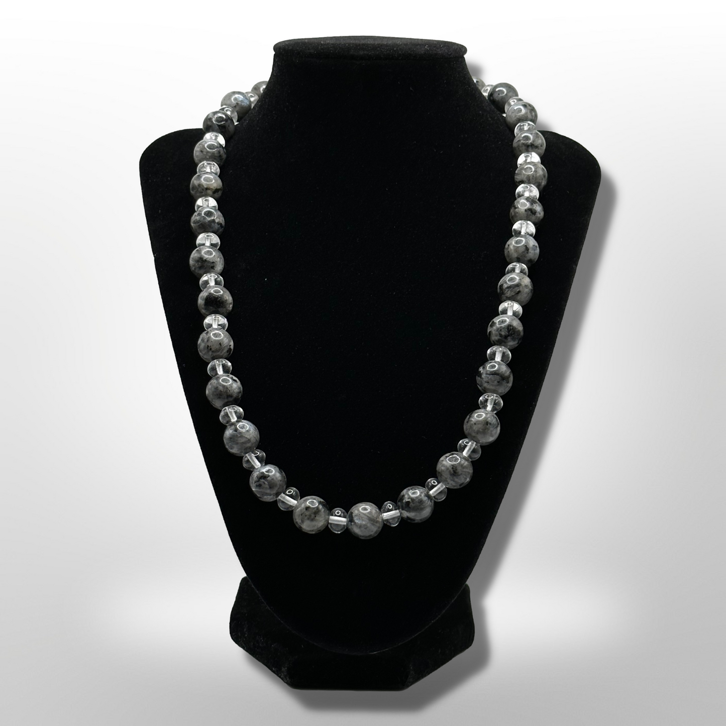 Set Boundries: Black Labradorite (Larvikite) Amplified Necklace