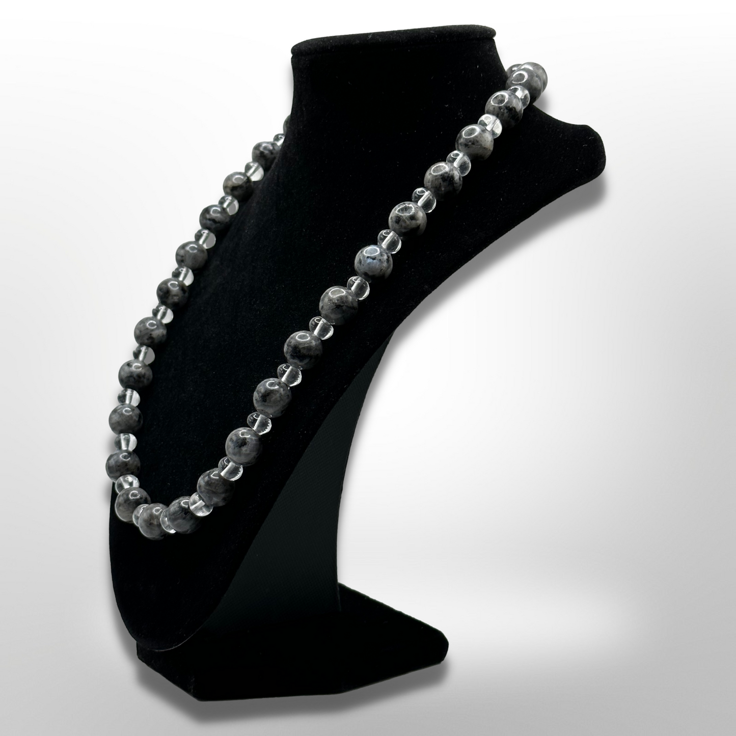 Set Boundries: Black Labradorite (Larvikite) Amplified Necklace