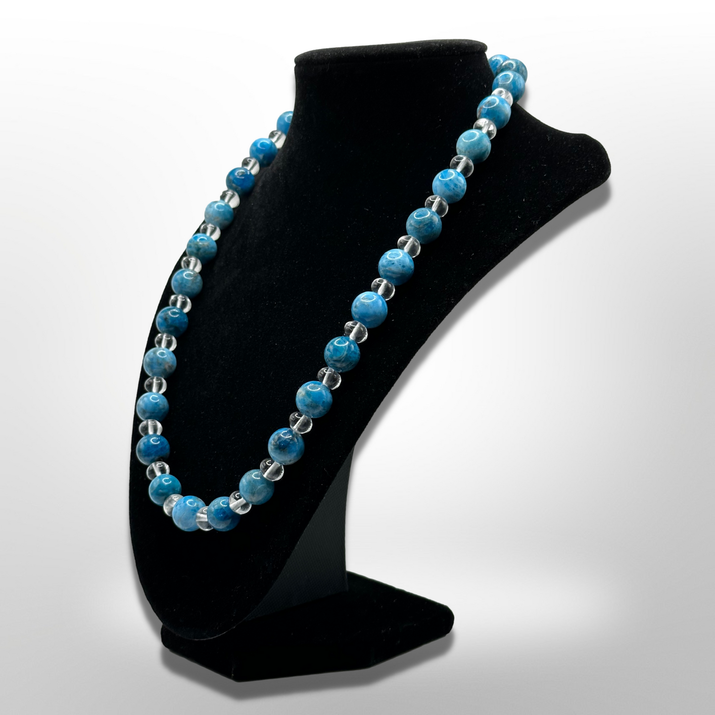 Enhance Gifts: Amplified Sky Blue Apatite Necklace