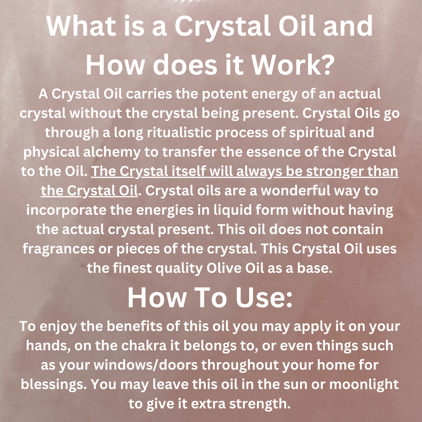 Rose Quartz Crystal Oil