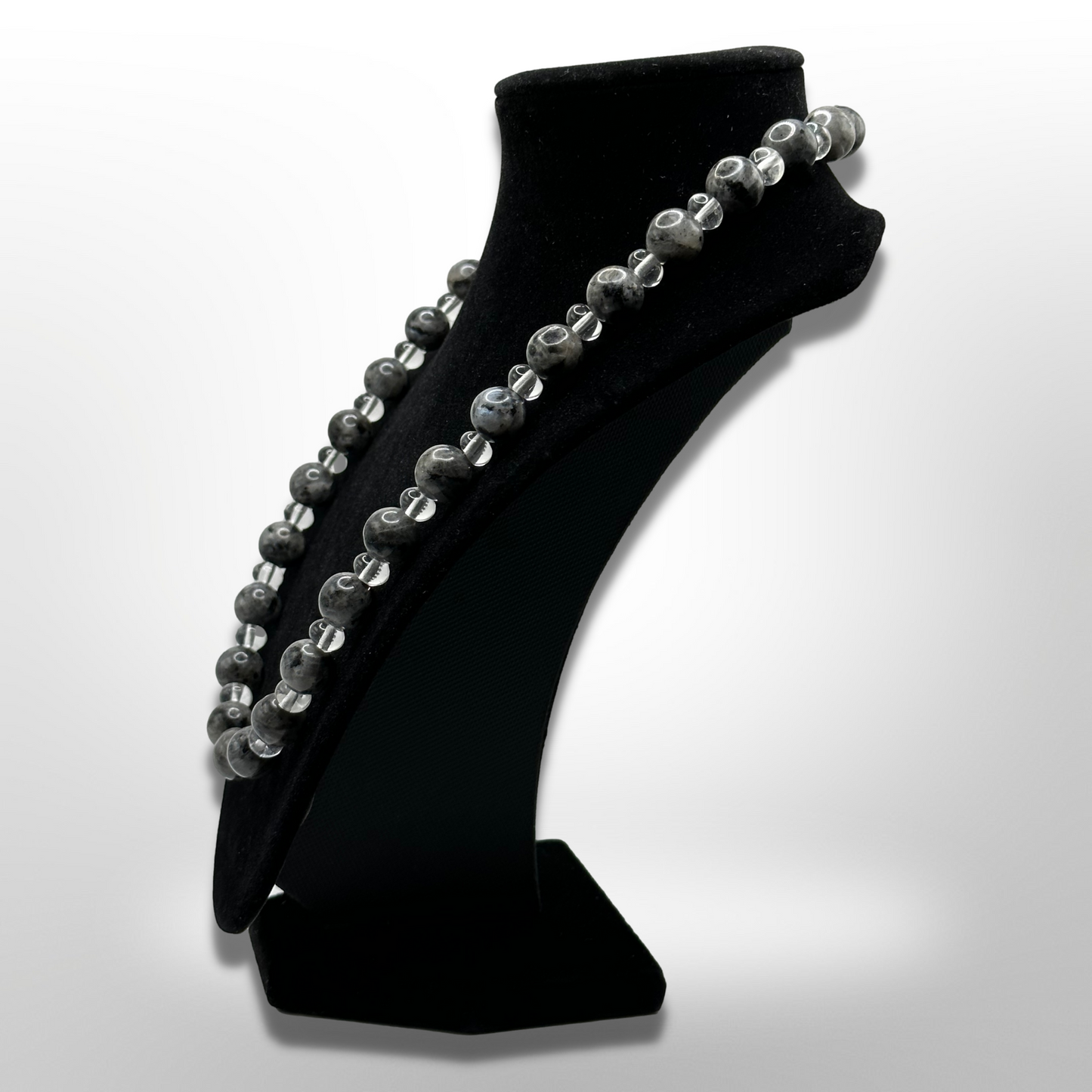 Set Boundries: Black Labradorite (Larvikite) Amplified Necklace