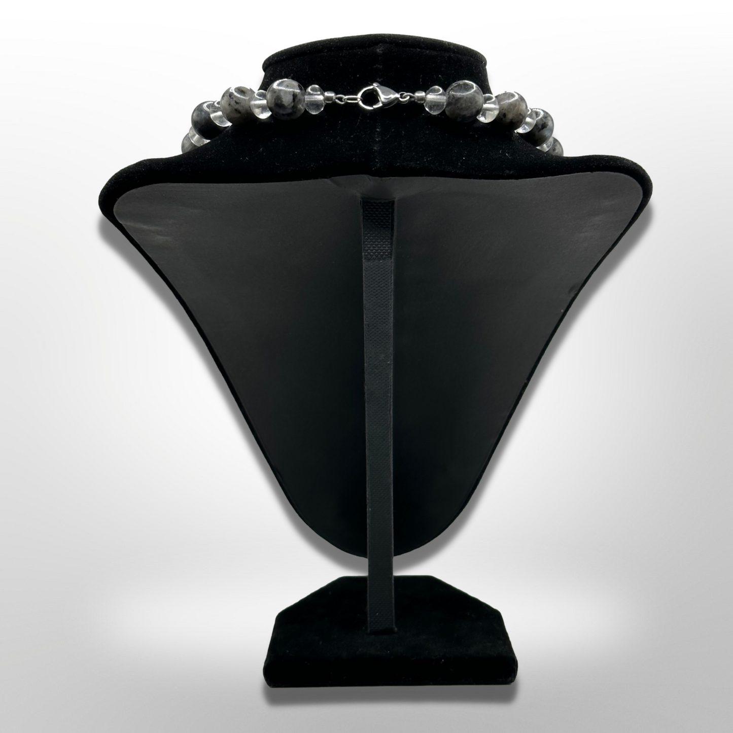 Set Boundries: Black Labradorite (Larvikite) Amplified Necklace