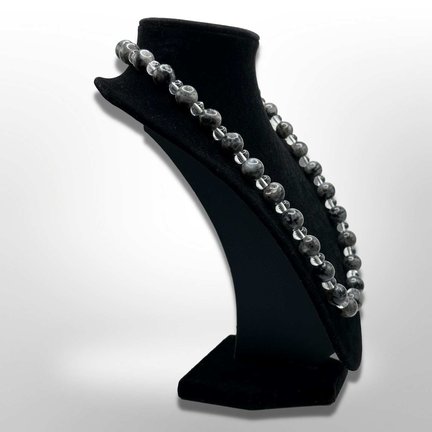 Set Boundries: Black Labradorite (Larvikite) Amplified Necklace