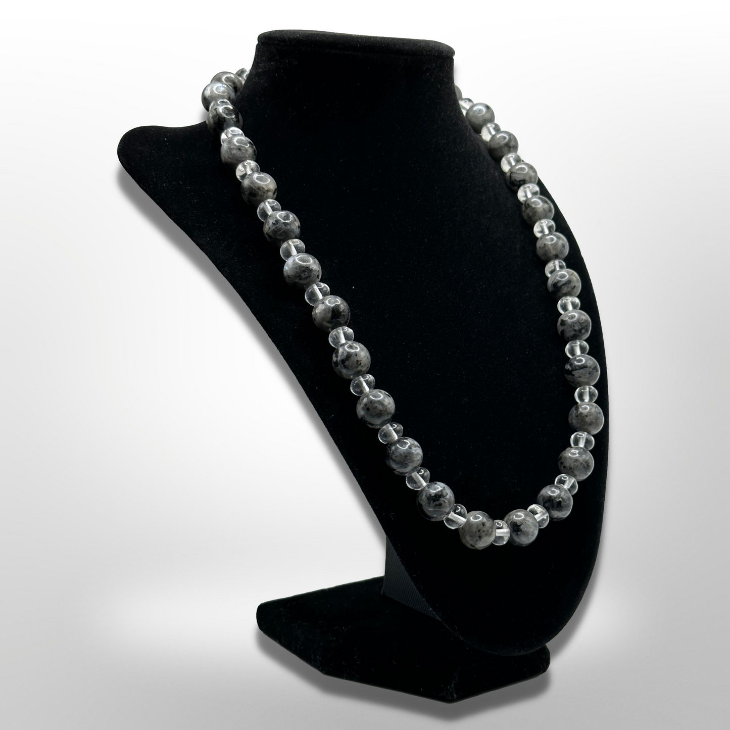 Set Boundries: Black Labradorite (Larvikite) Amplified Necklace