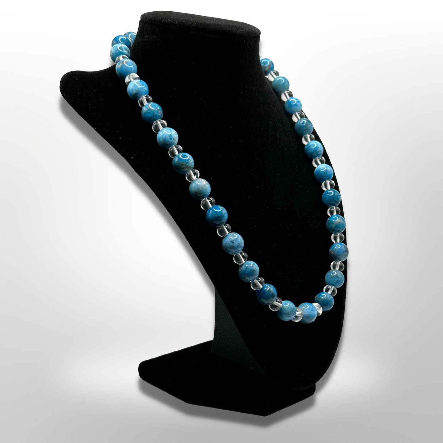 Enhance Gifts: Amplified Sky Blue Apatite Necklace