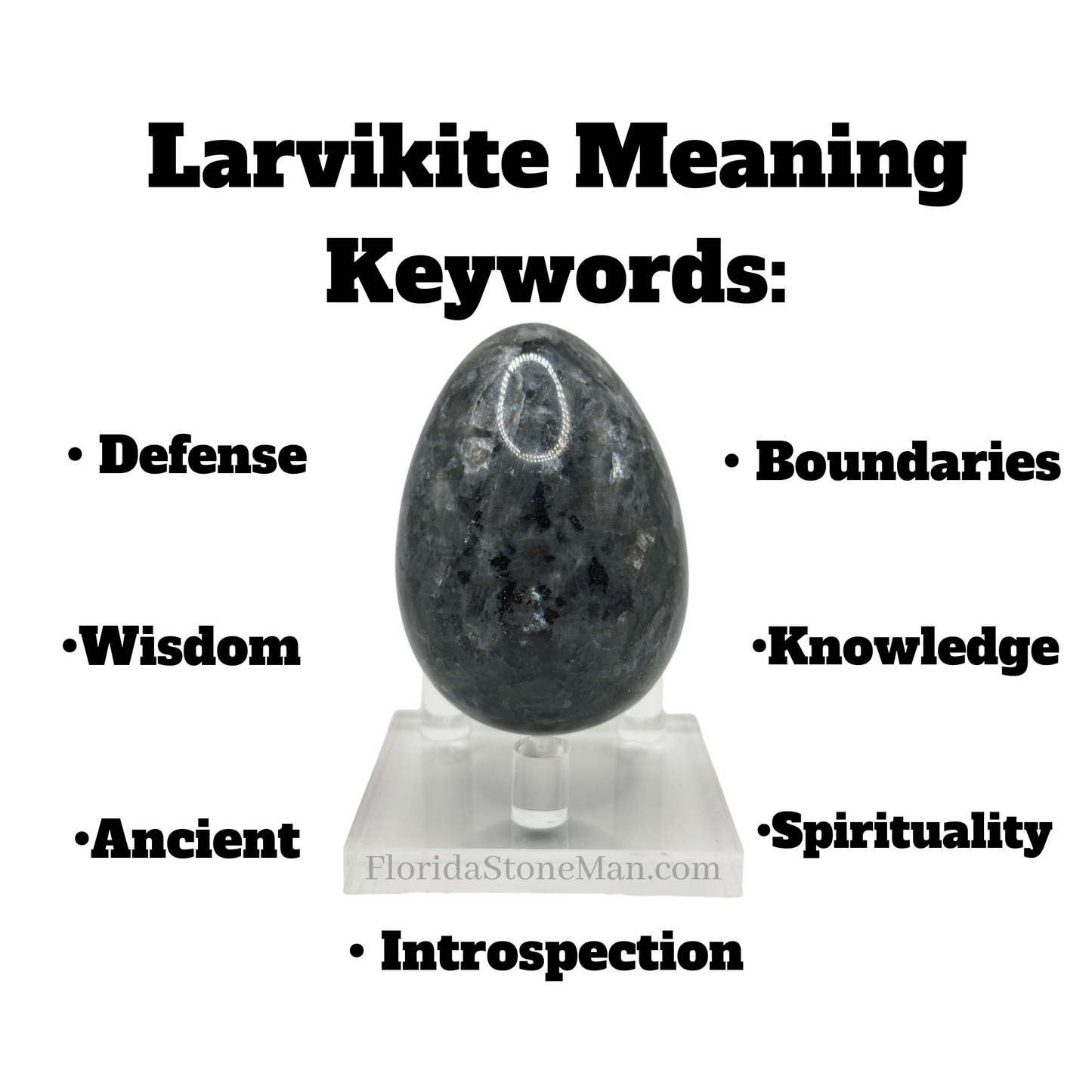 Norwegian Black Labradorite (Larvikite) Bracelet Between Steel