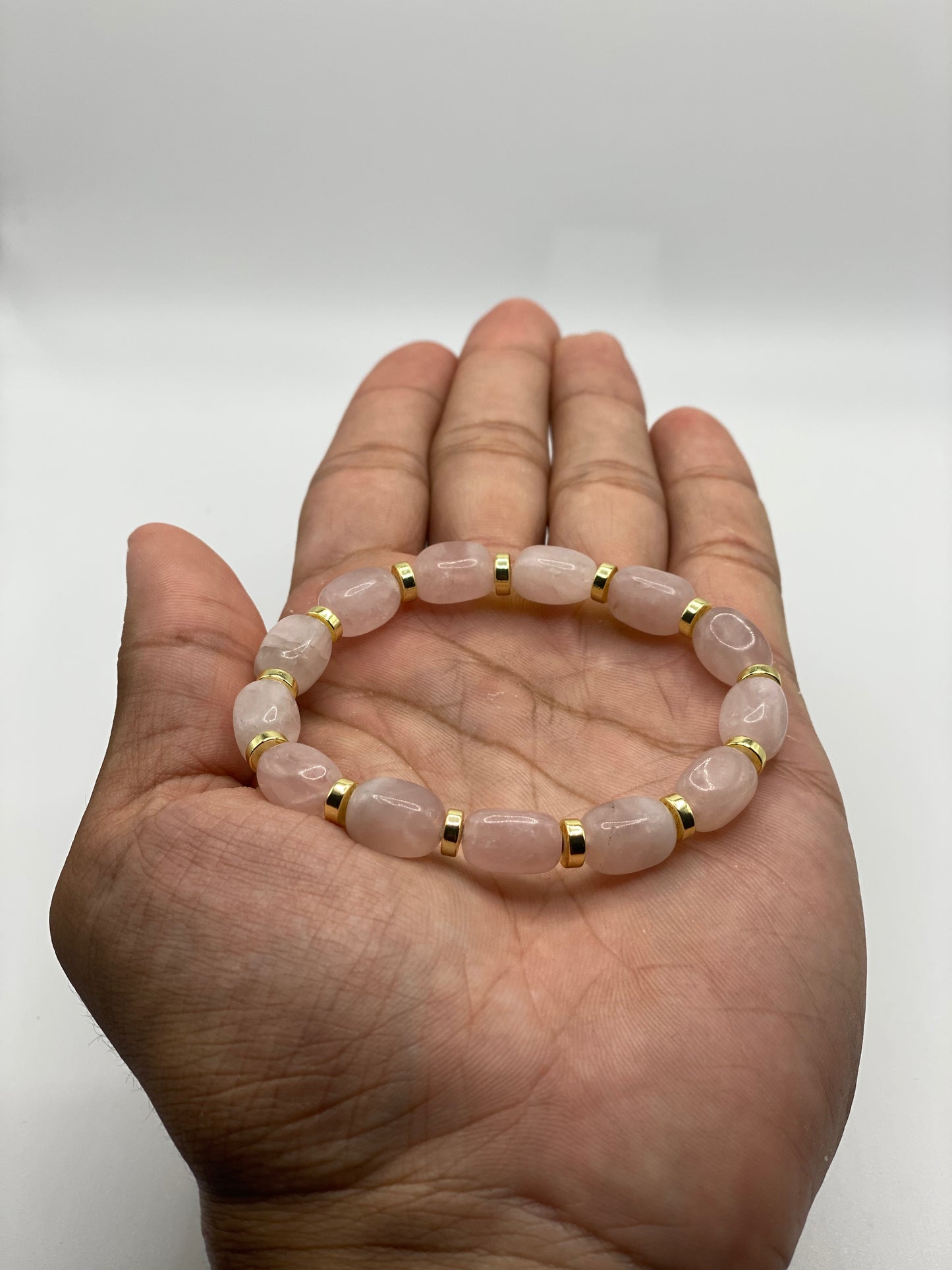 Self-Love Bracelet (Rose Quartz & Golden Hematite)