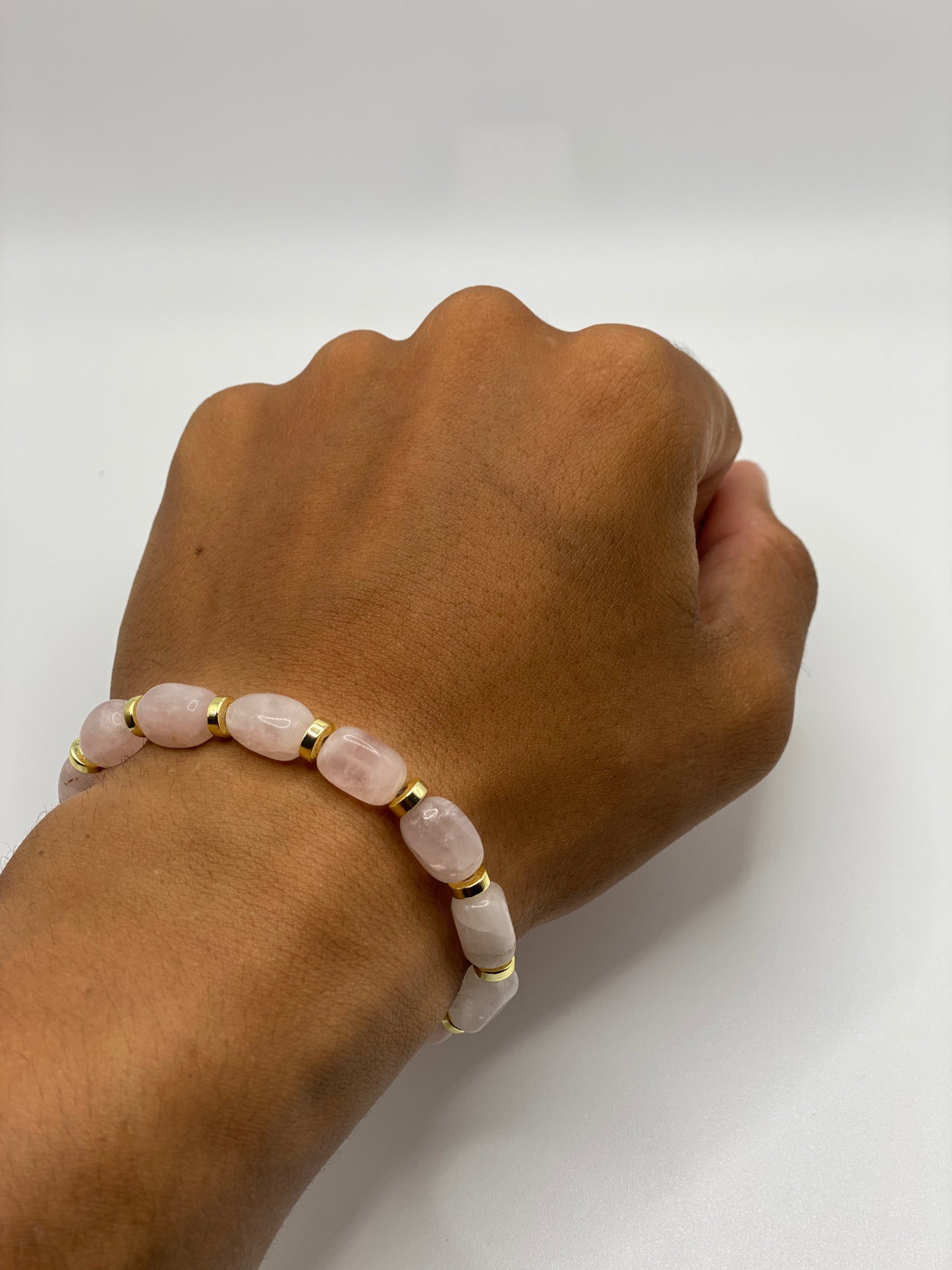 Self-Love Bracelet (Rose Quartz & Golden Hematite)