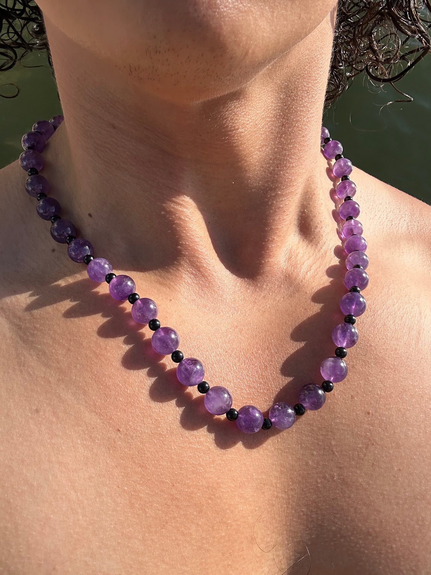 Luxury Amethyst-Black Tourmaline Pure Gemstone Chain - World's Best Quality & Made To Last