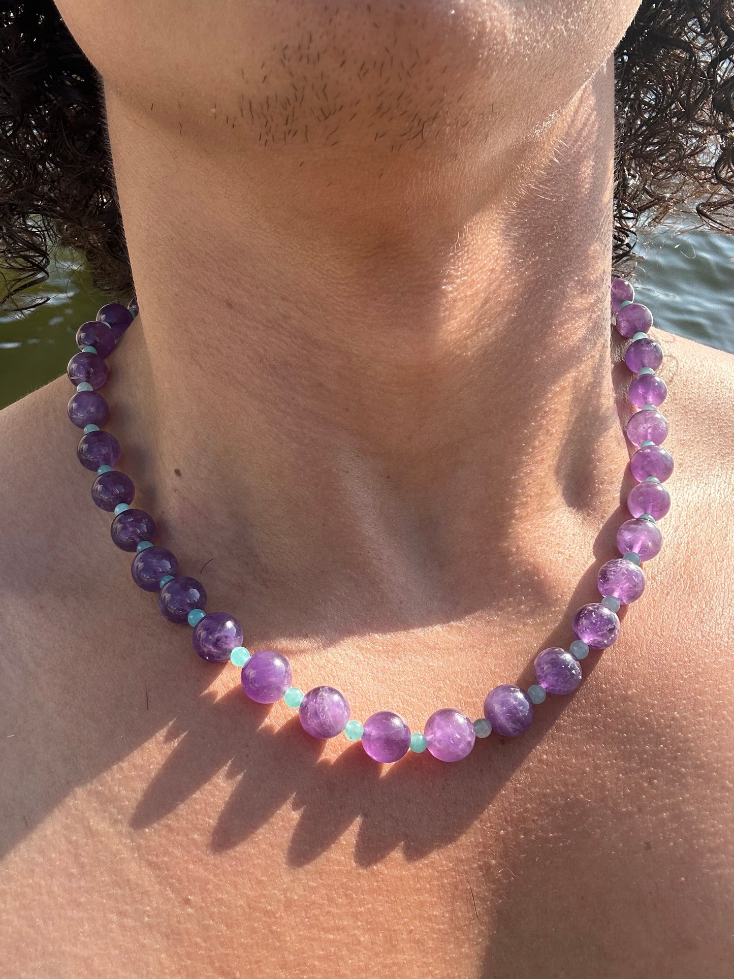 Luxury Amethyst-Amazonite Pure Gemstone Chain - World's Best Quality & Made To Last