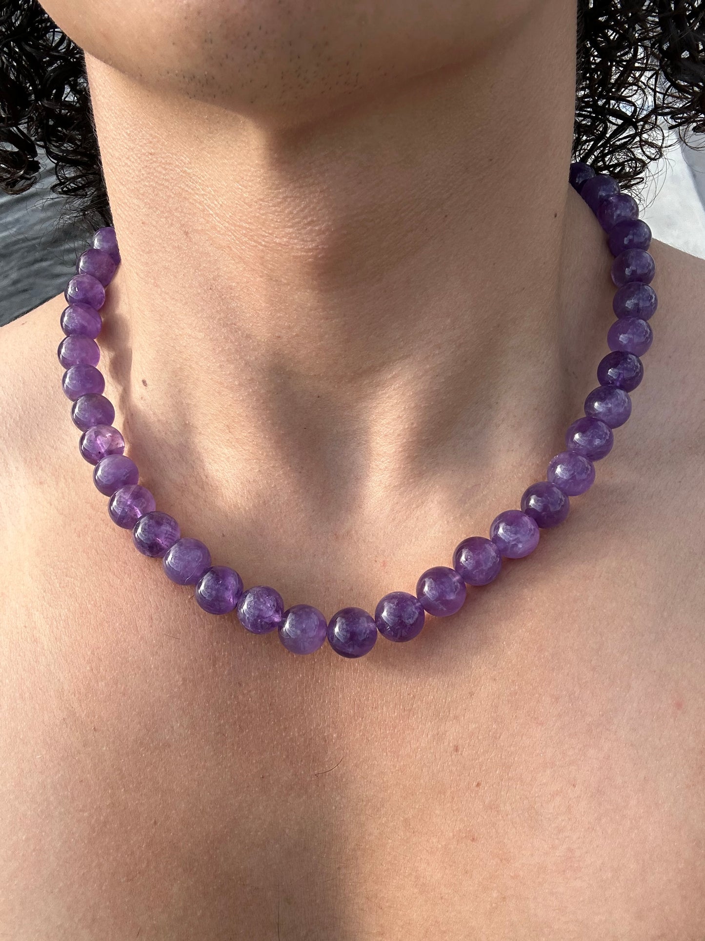 Luxury Amethyst Simple Design Necklace With Interlocking Steel Clasp - World's Best Quality & Made To Last